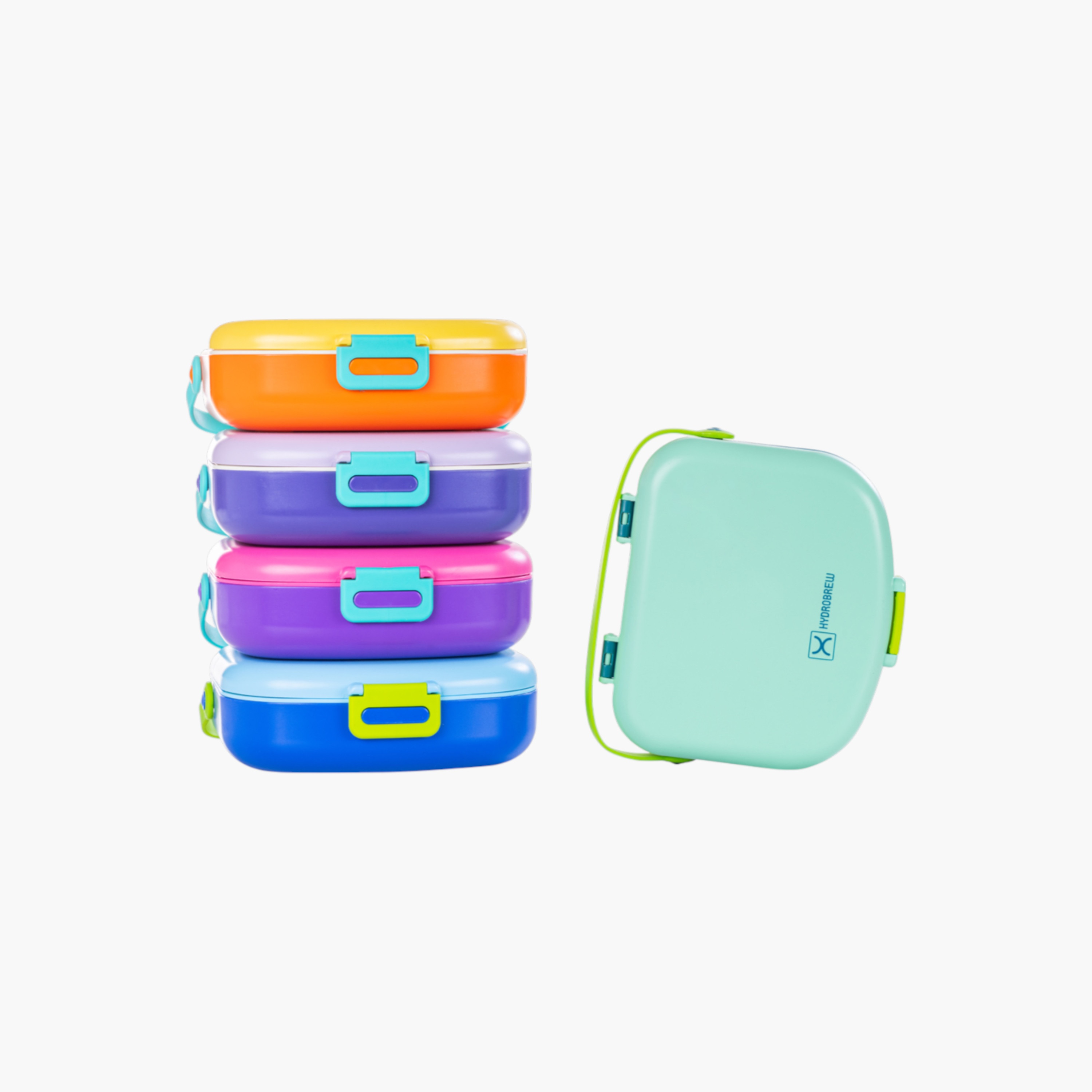 Hydrobrew Solid 4-Compartment Bento Lunch Box with Spoon and Fork-school-lunchessentials-lunchboxes-image-7