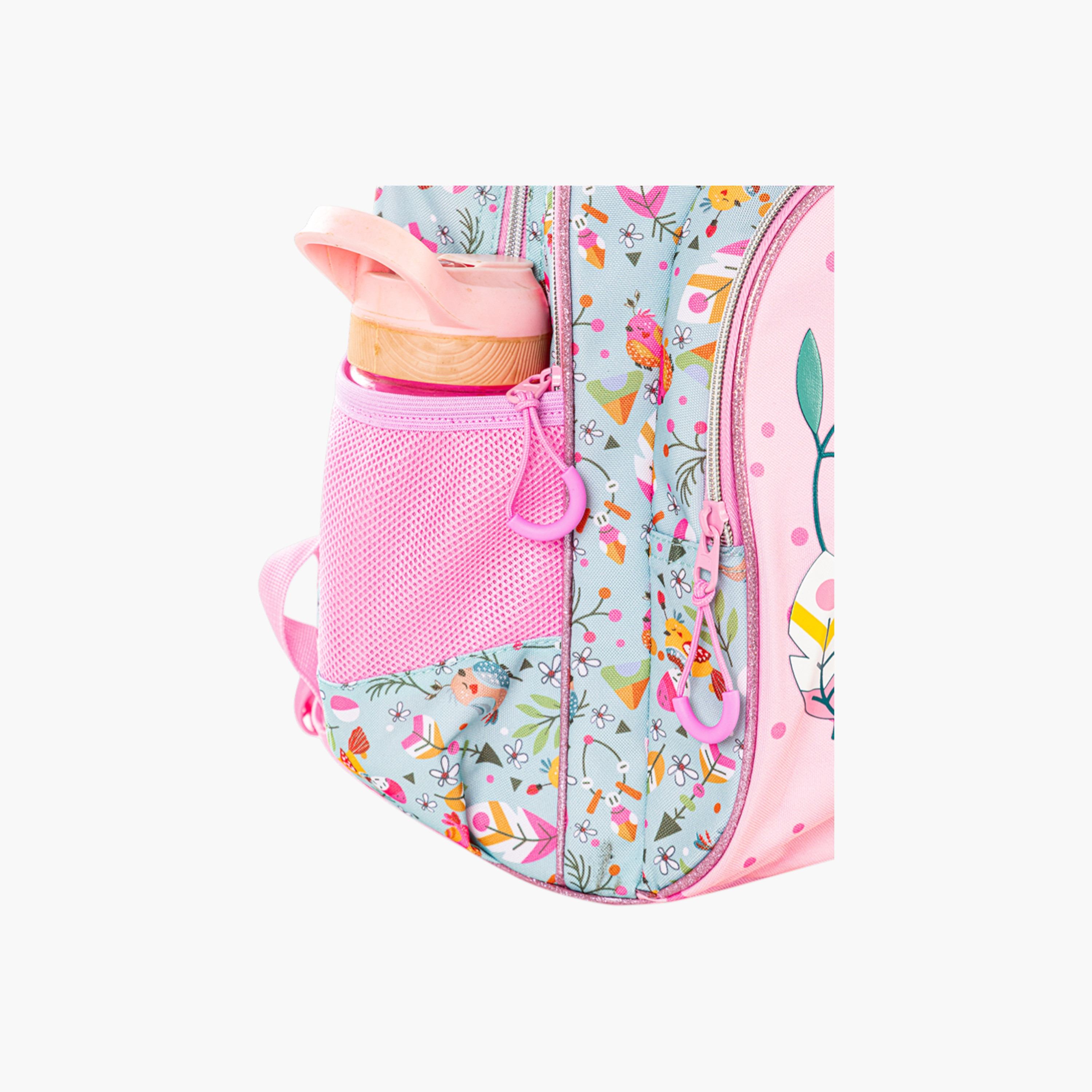 Eazy Kids Floral Print 17-inch Trolley Bag and Pencil Pouch Set - 19x43x30 cms-school-bagsandbackpacks-sets-image-8