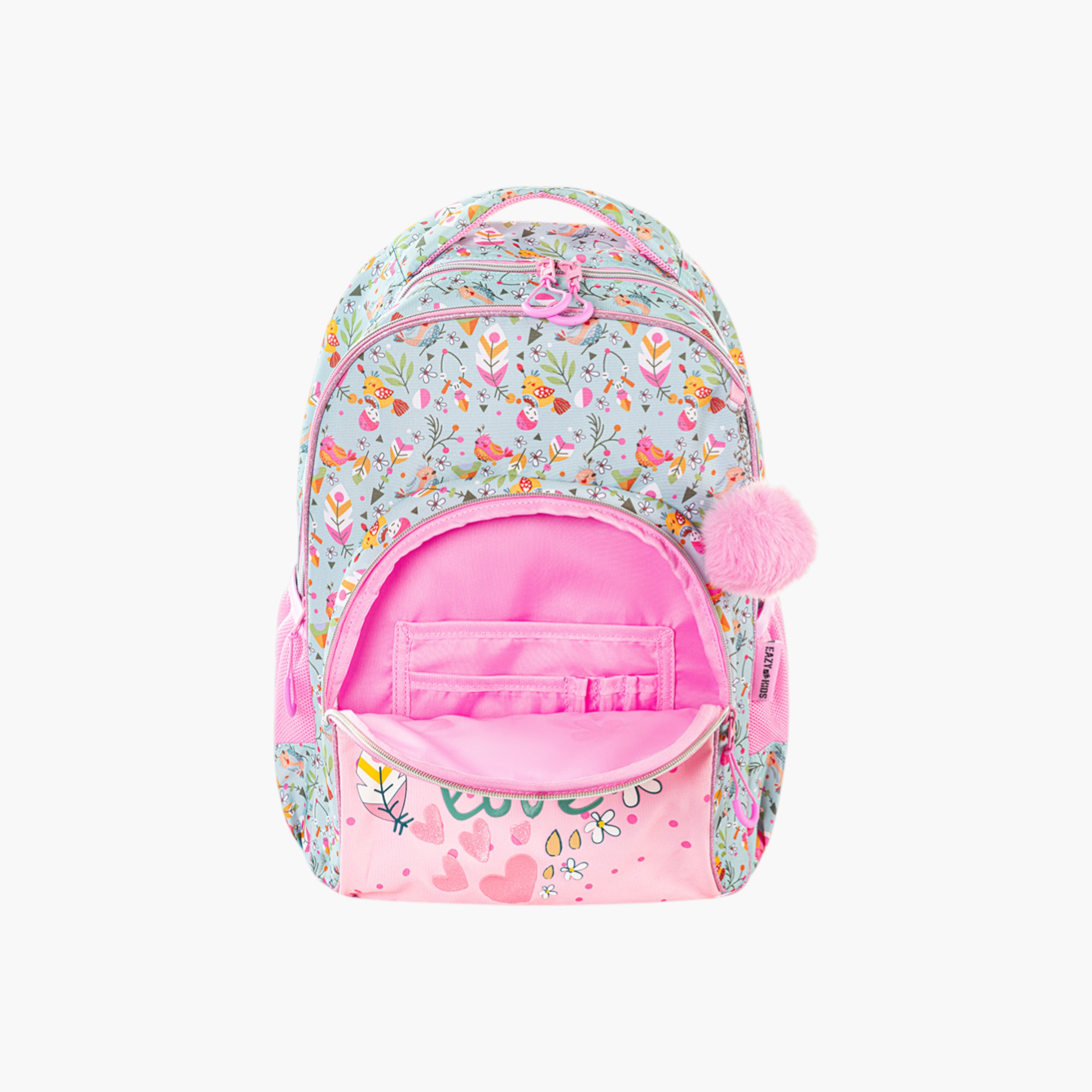 Eazy Kids Floral Print 17-inch Trolley Bag and Pencil Pouch Set - 19x43x30 cms-school-bagsandbackpacks-sets-image-9