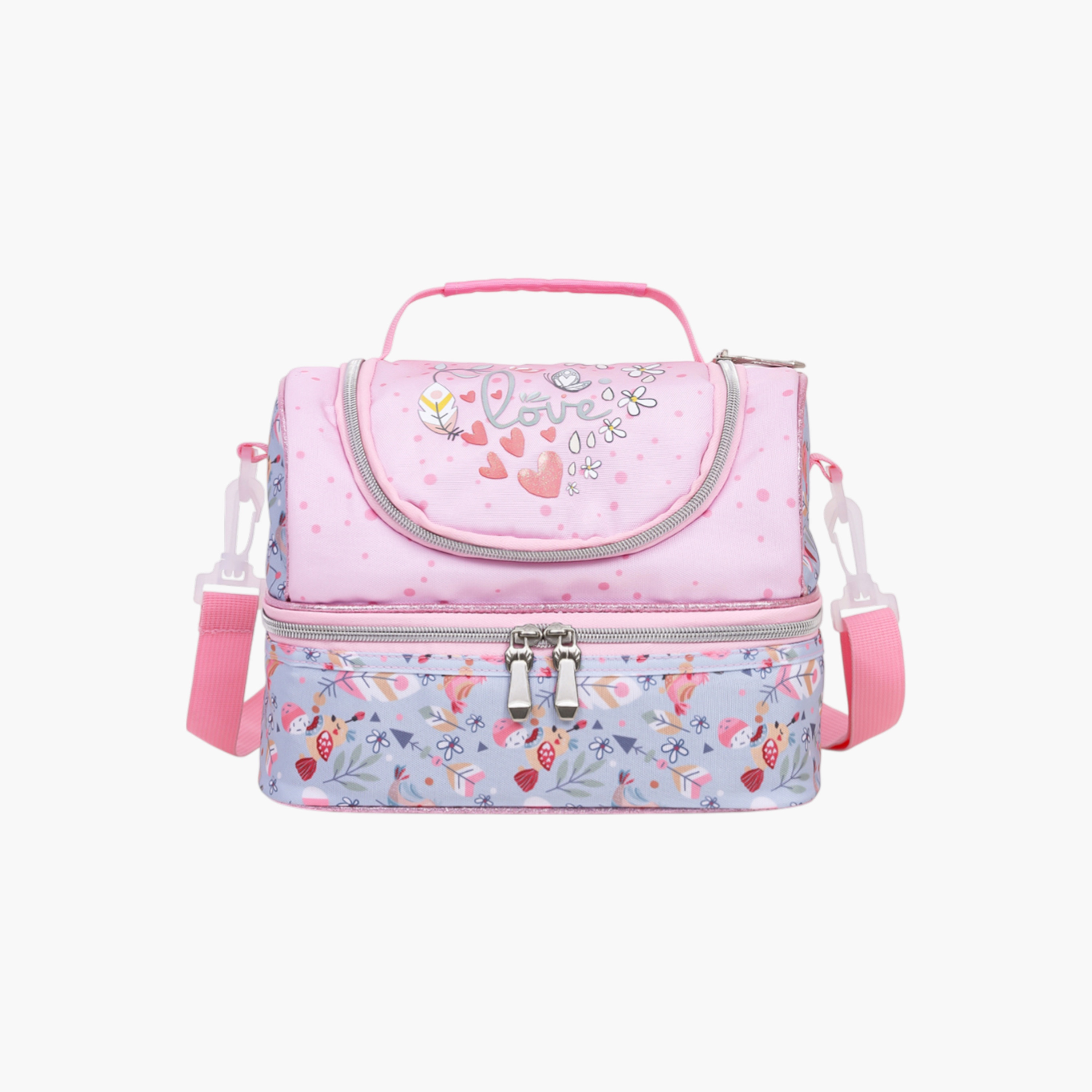 شنطة غداء بطبعات وسحاب إغلاق من إيزي كيدز-school-lunchessentials-lunchbags-image-1