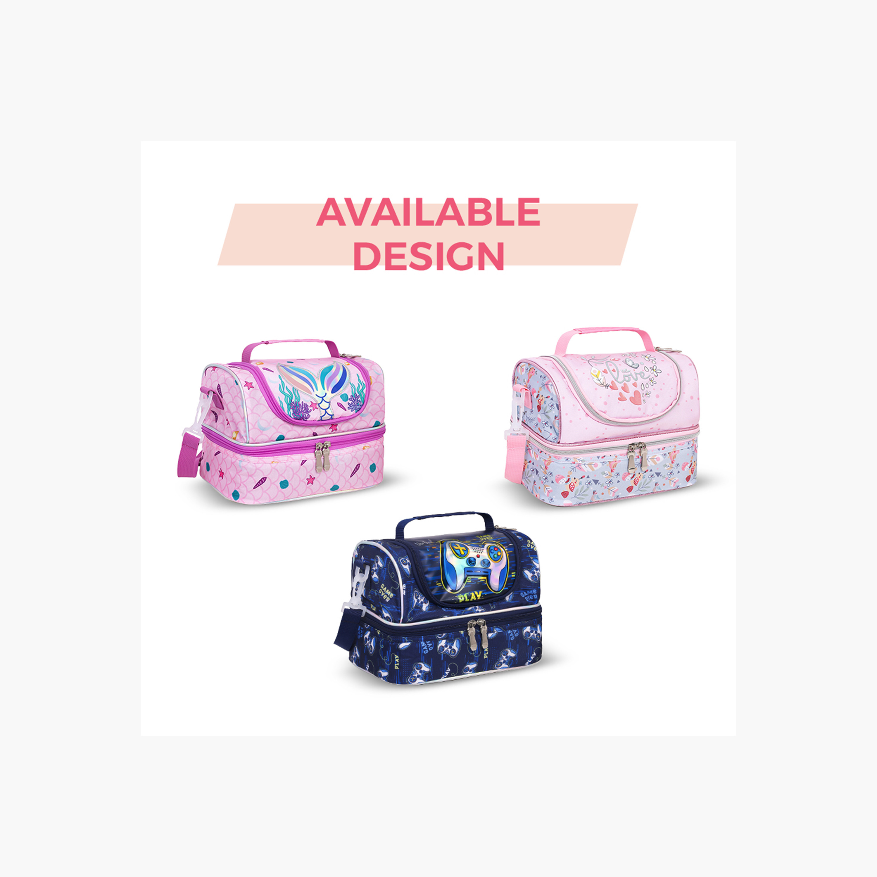 شنطة غداء بطبعات وسحاب إغلاق من إيزي كيدز-school-lunchessentials-lunchbags-image-2