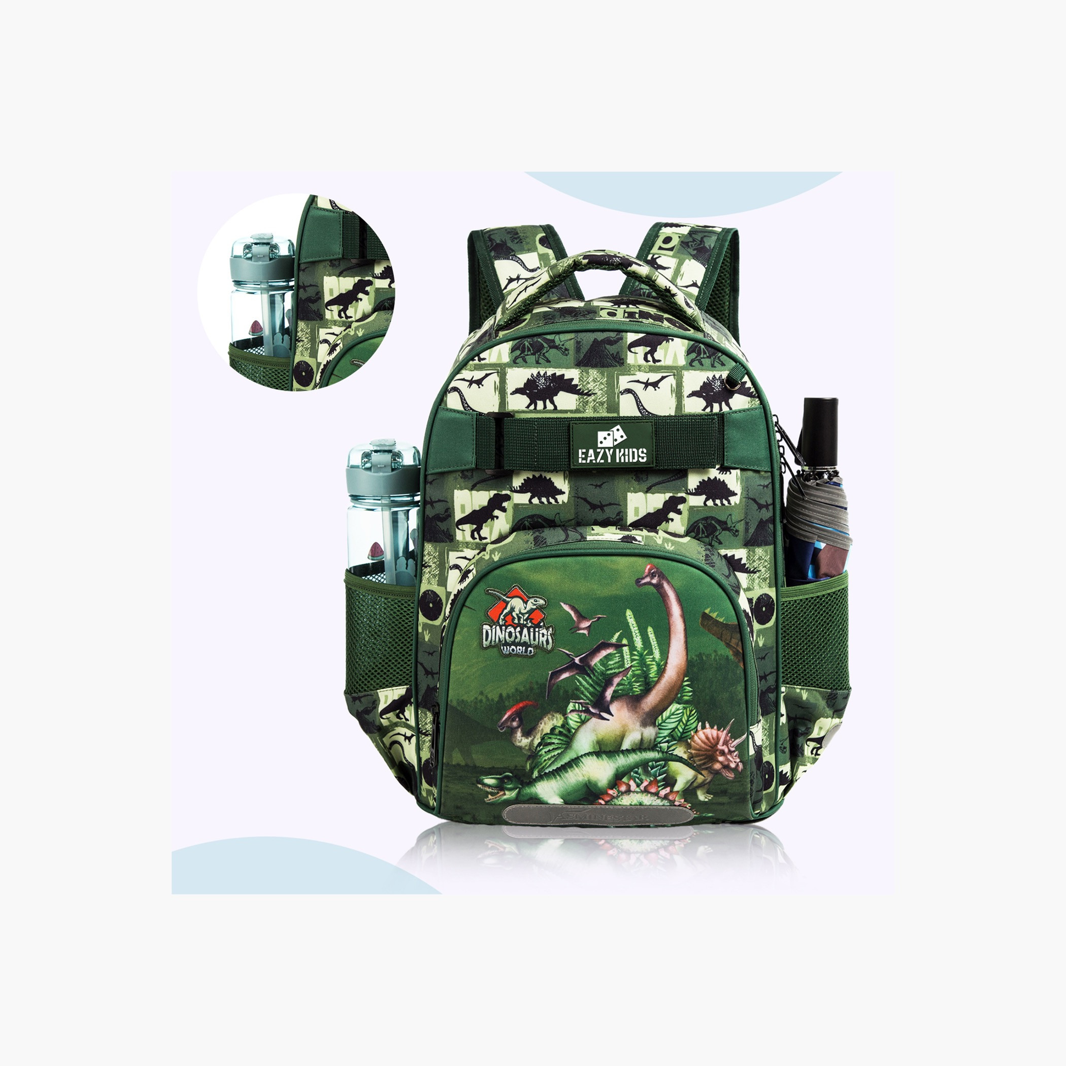 Eazy Kids 3-Piece Dinosaur Print 18-Inch Backpack Set  - 19x40x30 cms-school-bagsandbackpacks-sets-image-8