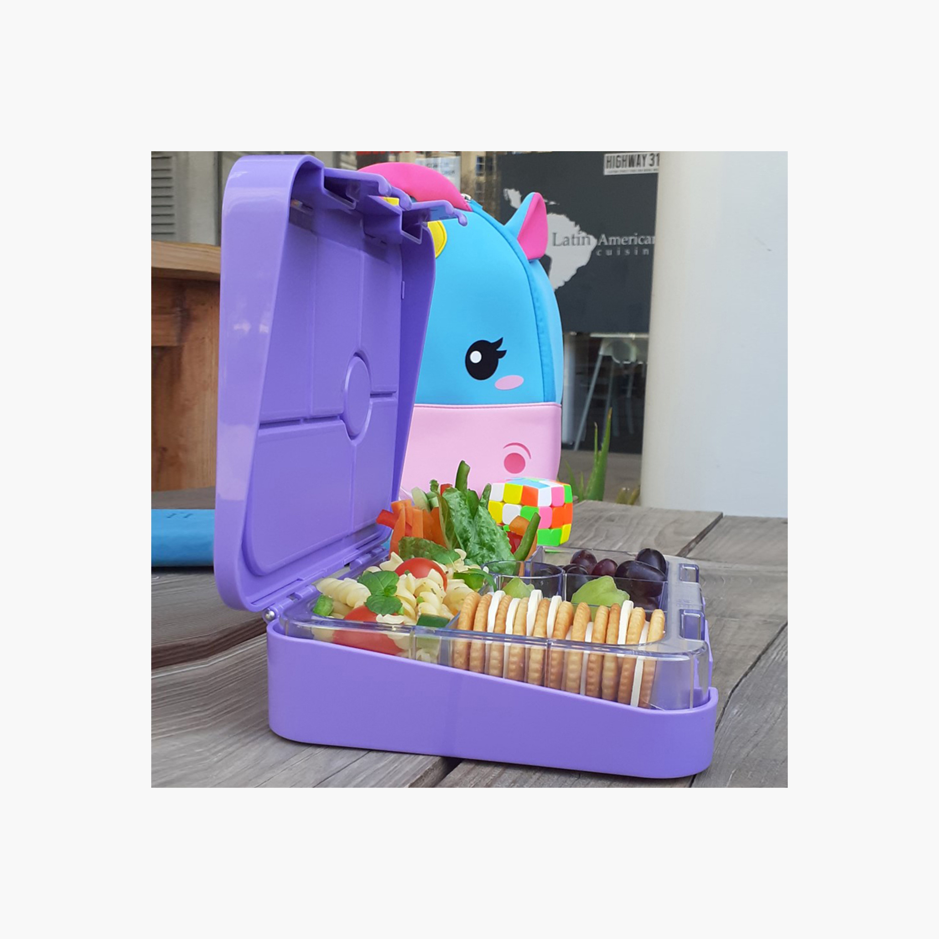 Eazy Kids Unicorn Print 6-Compartment Bento Lunch Box-school-lunchessentials-lunchboxes-image-7