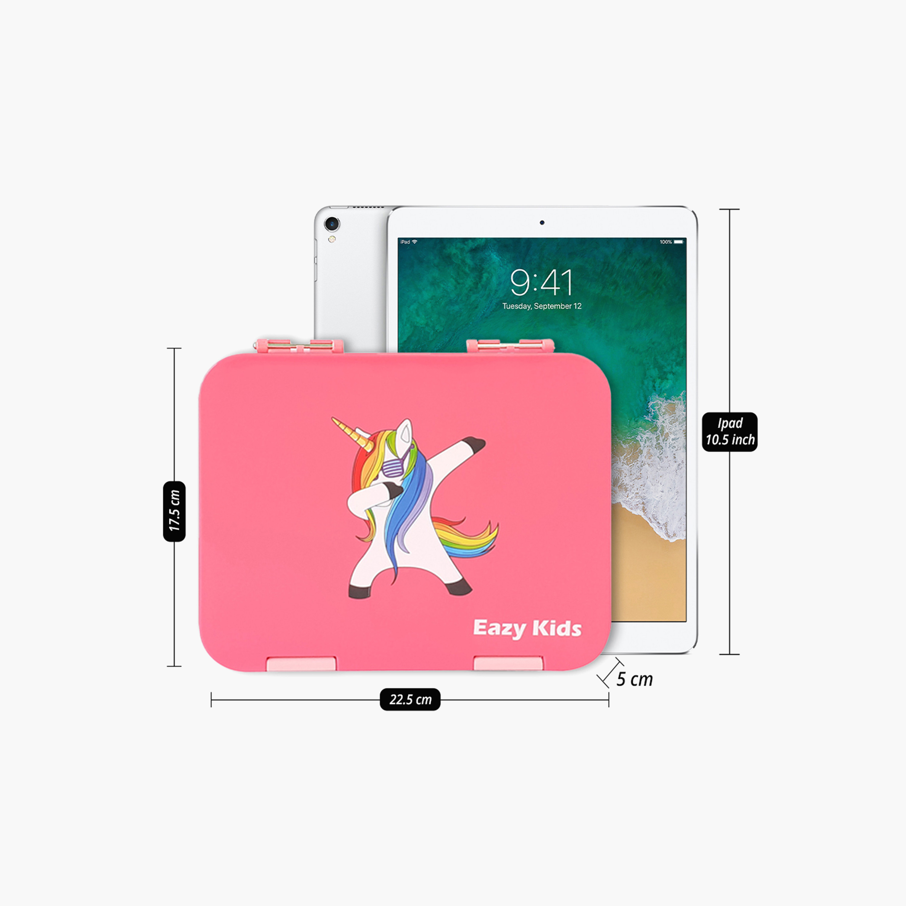 شنطة غداء قابلة للتحويل بطبعات يونيكورن مع قاطع ساندويتش وأعواد فواكه من إيزي كيدز-school-lunchessentials-lunchboxes-image-10
