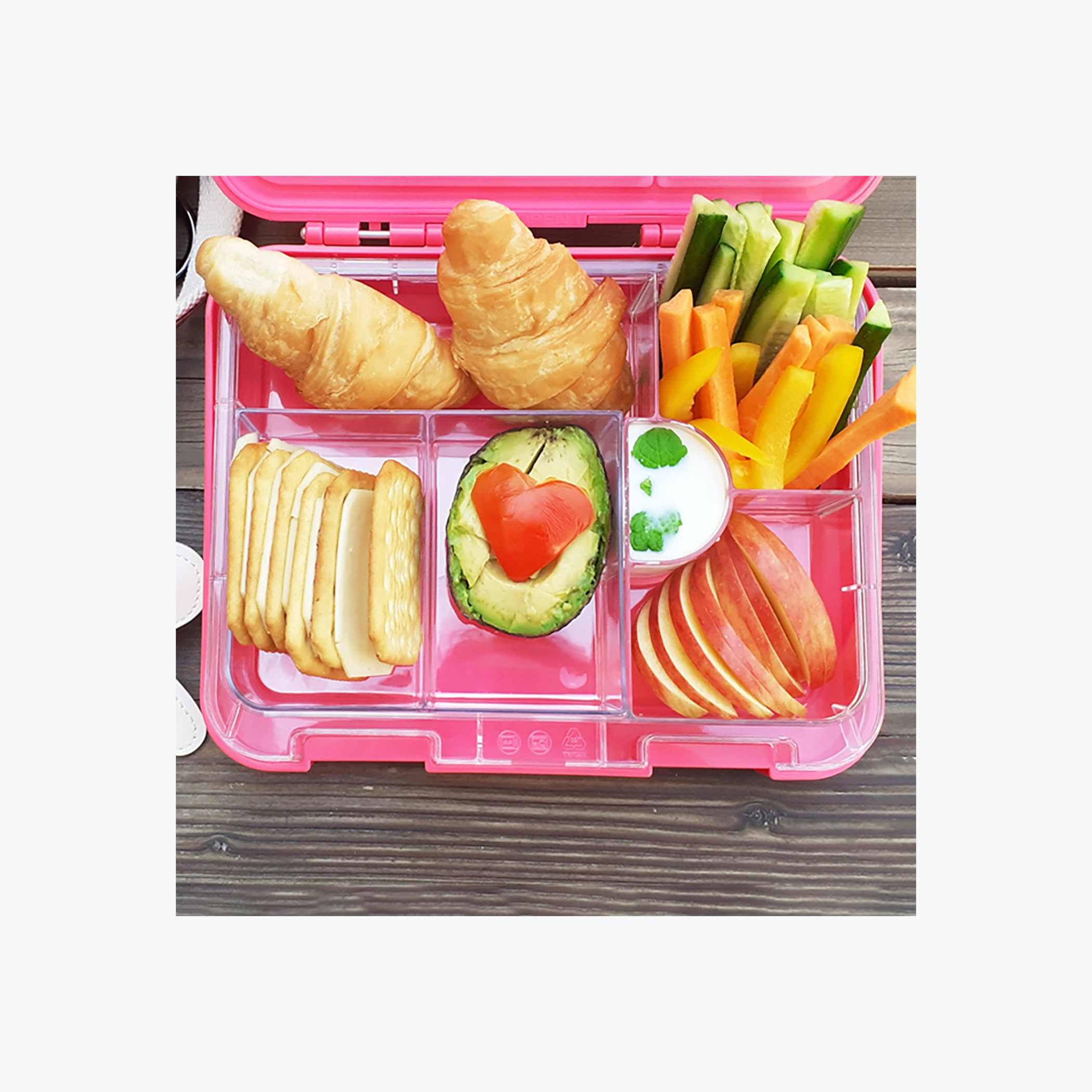 شنطة غداء قابلة للتحويل بطبعات يونيكورن مع قاطع ساندويتش وأعواد فواكه من إيزي كيدز-school-lunchessentials-lunchboxes-image-7