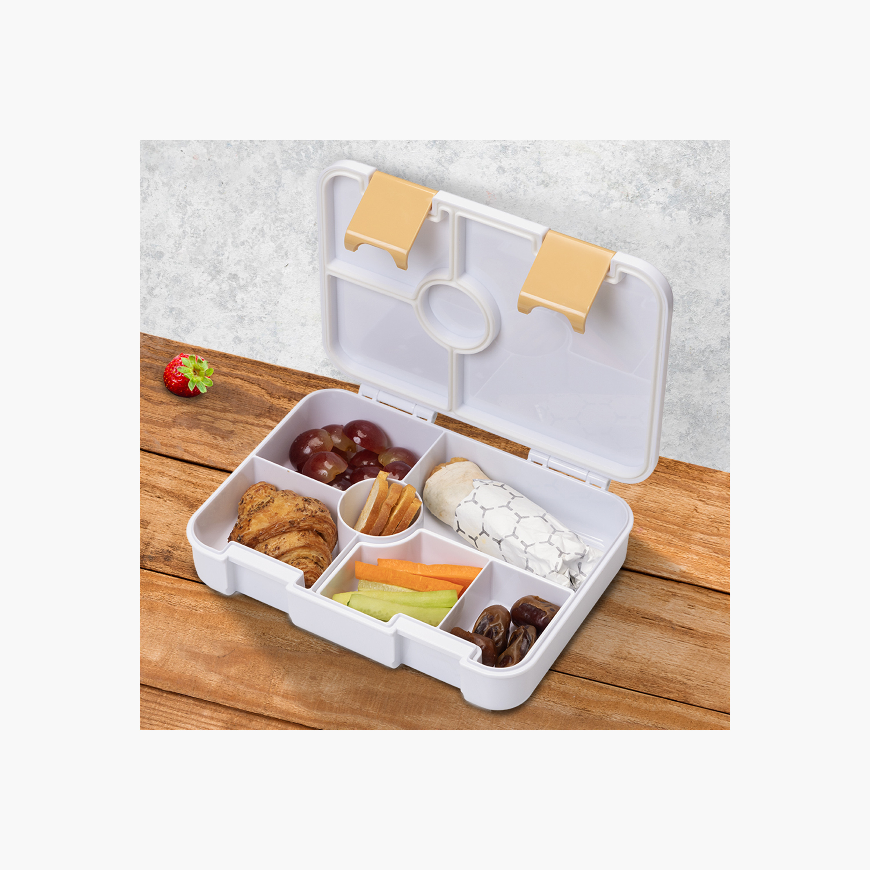 Eazy Kids Avocado Print Convertible Lunch Box with Sandwich Cutter and Fruit Pick Set-school-lunchessentials-lunchboxes-image-3