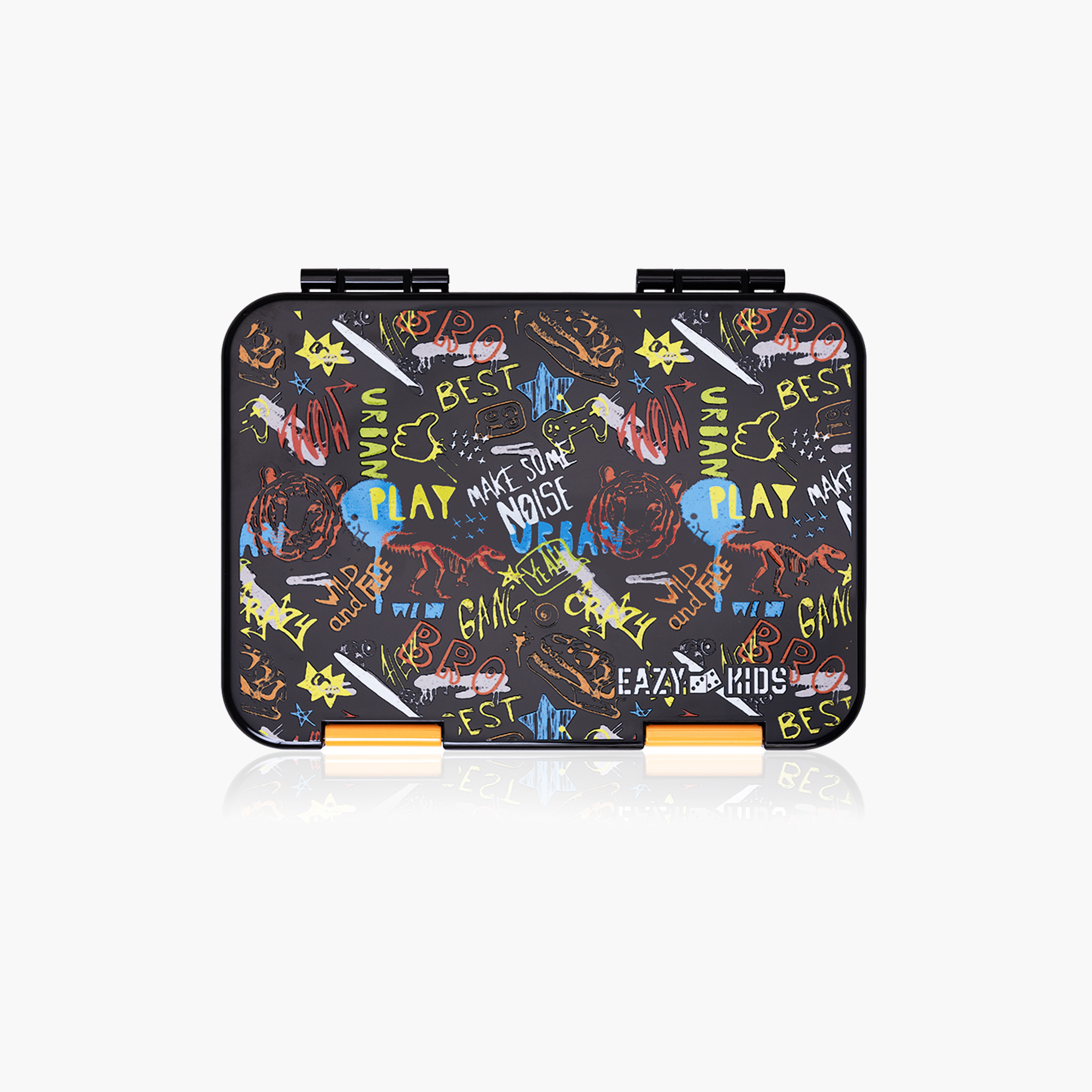 Eazy Kids Printed Convertible Bento Lunch Box with Sandwich Cutter and Fruit Pick Set-school-lunchessentials-lunchboxes-image-5