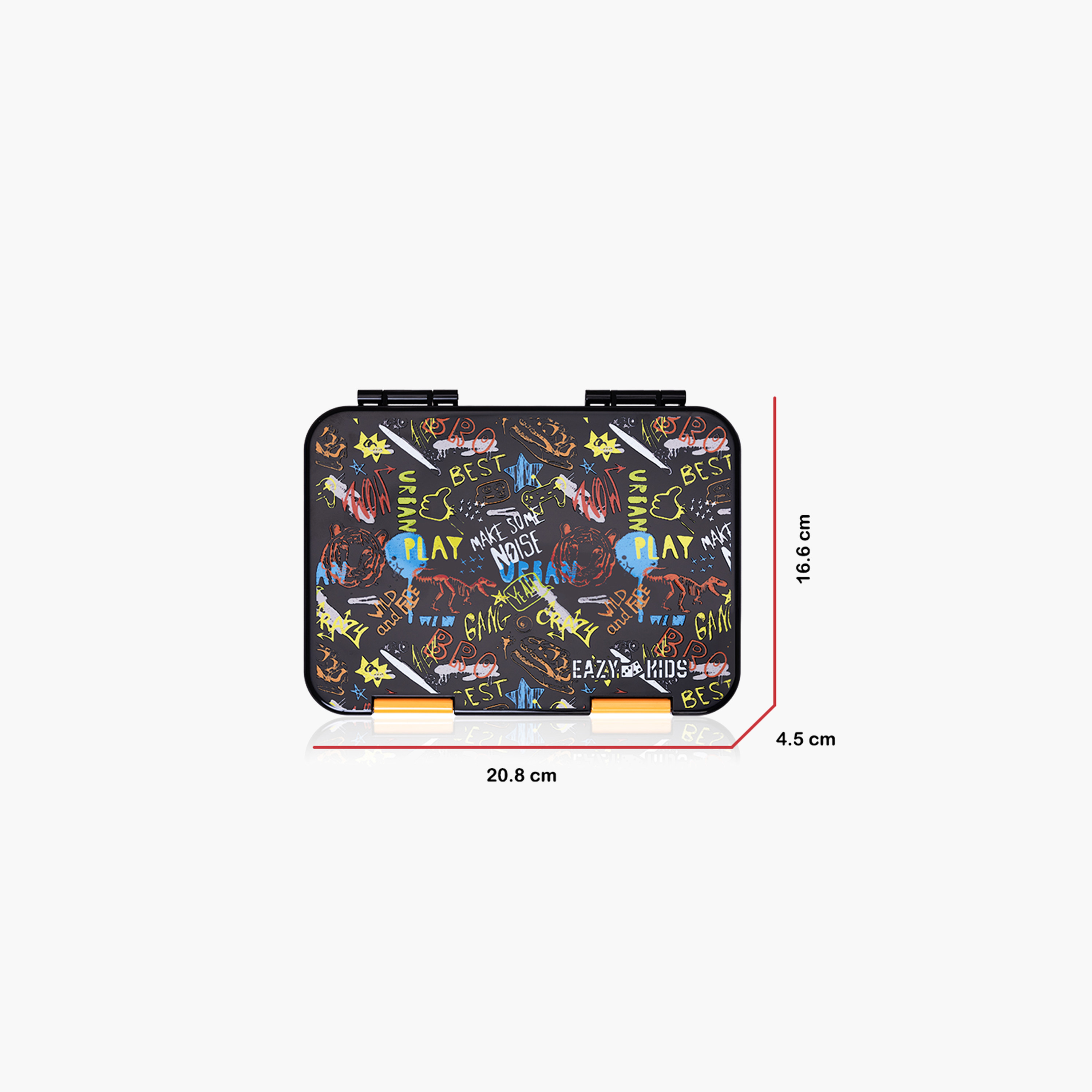 Eazy Kids Printed Convertible Bento Lunch Box with Sandwich Cutter and Fruit Pick Set-school-lunchessentials-lunchboxes-image-7