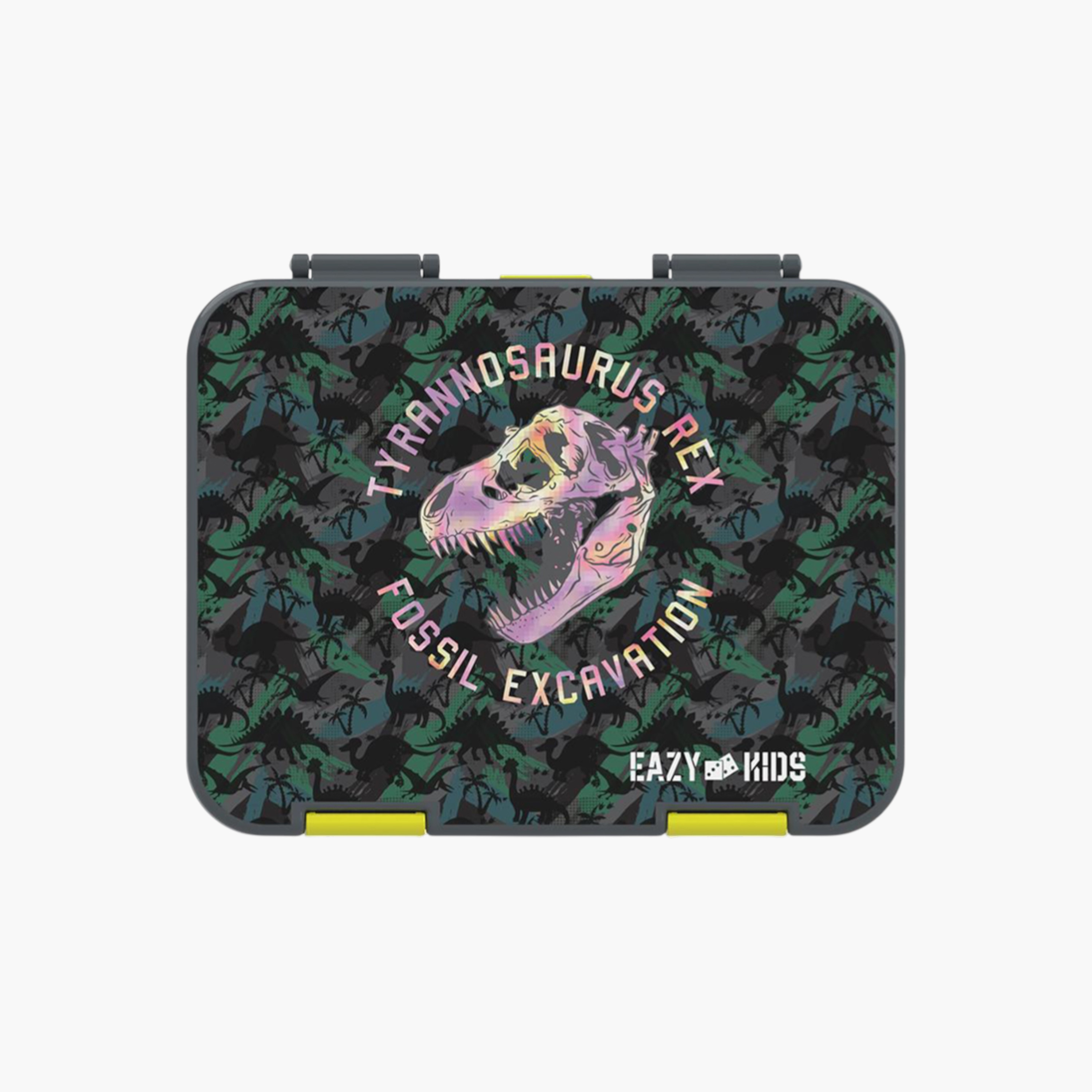 Eazy Kids Solid Sectioned Bento Lunch Box with Cutlery and Alphabet Sticker-school-lunchessentials-lunchboxes-image-2