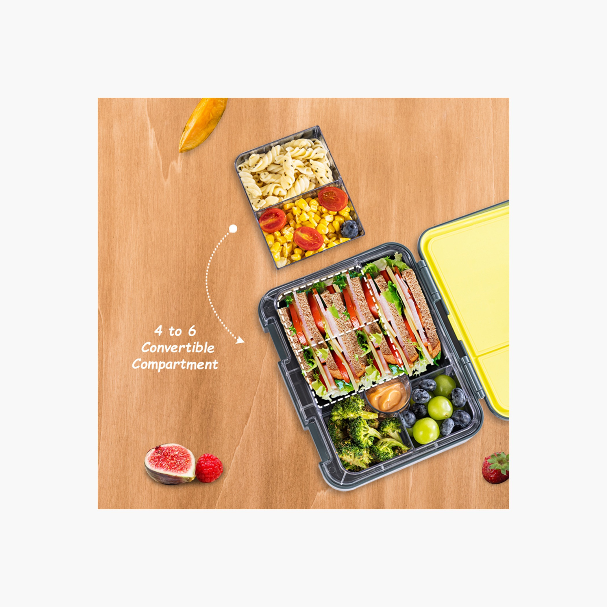 صندوق غداء بينتو مقسّم صلب مع أدوات مائدة زملصقات أبجدية من إيزي كيدز-school-lunchessentials-lunchboxes-image-5