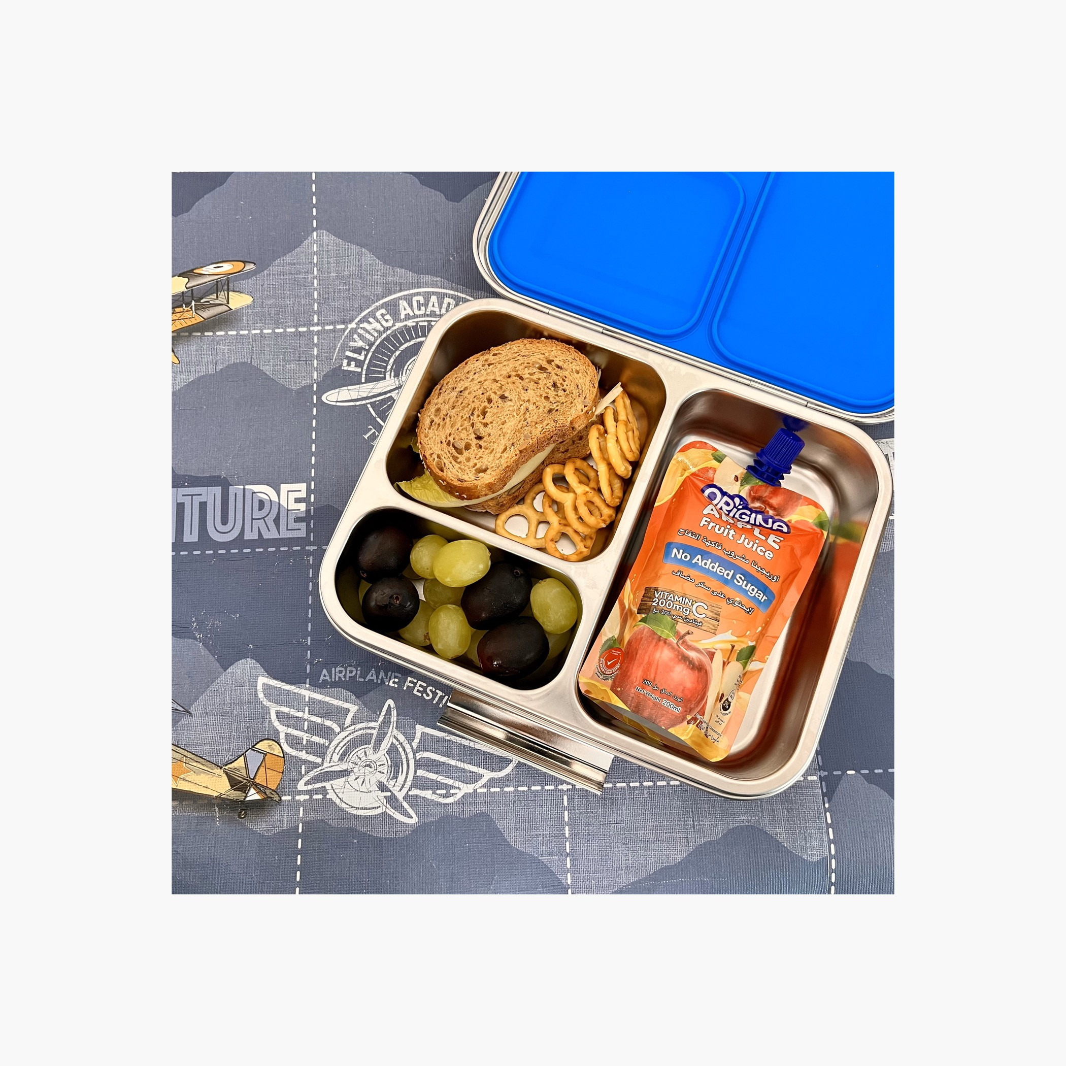 صندوق طعام ستيل بينتو سادة مقسم من إيزي كيدز-school-lunchessentials-lunchboxes-image-10