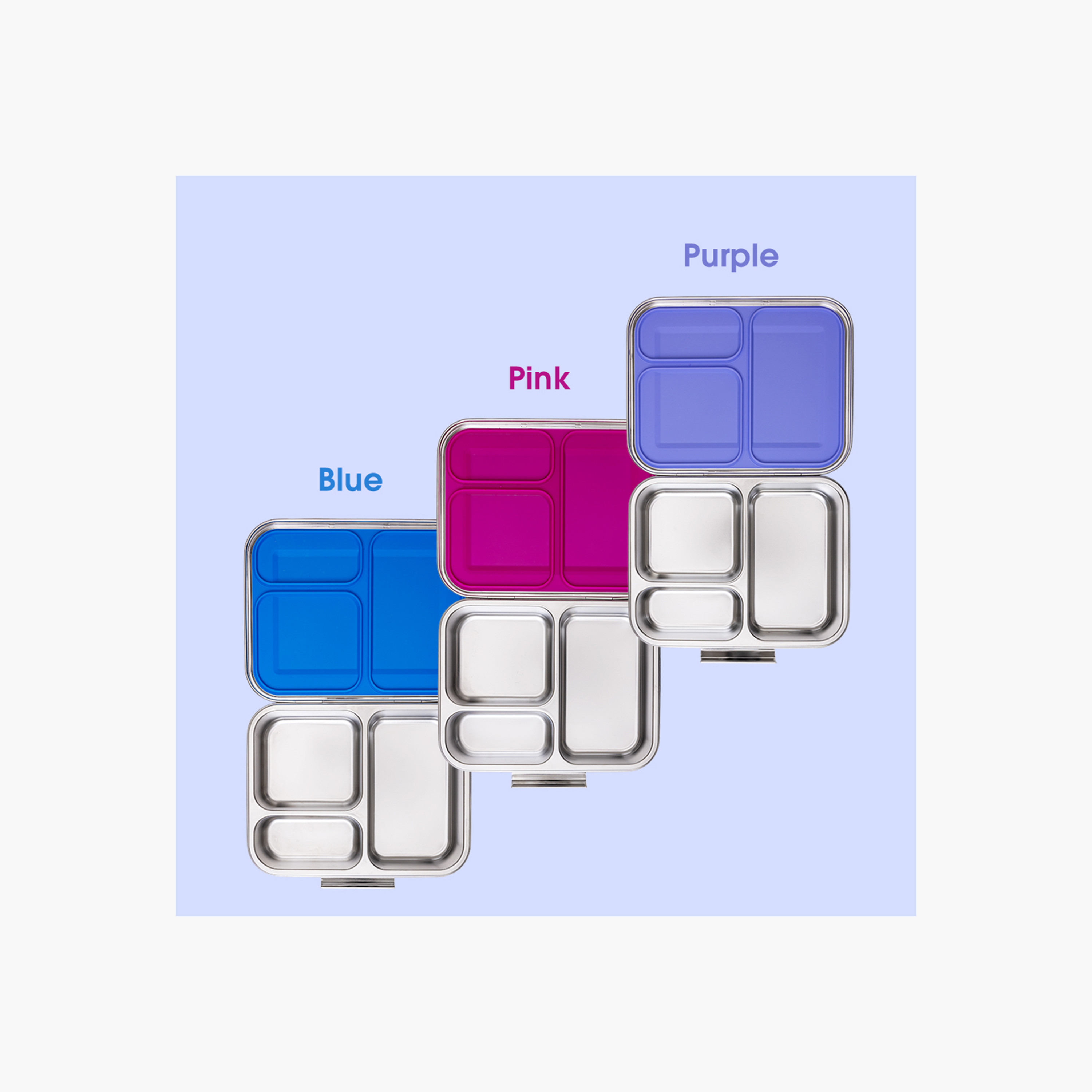 صندوق طعام ستيل بينتو سادة مقسم من إيزي كيدز-school-lunchessentials-lunchboxes-image-3