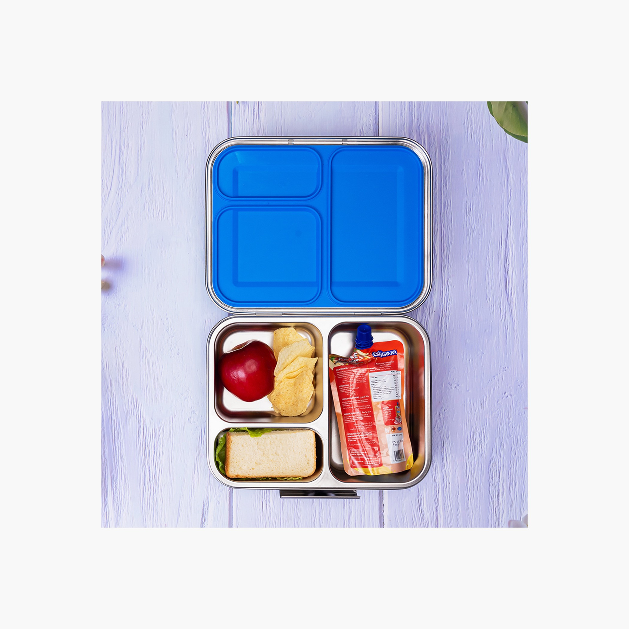 صندوق طعام ستيل بينتو سادة مقسم من إيزي كيدز-school-lunchessentials-lunchboxes-image-4