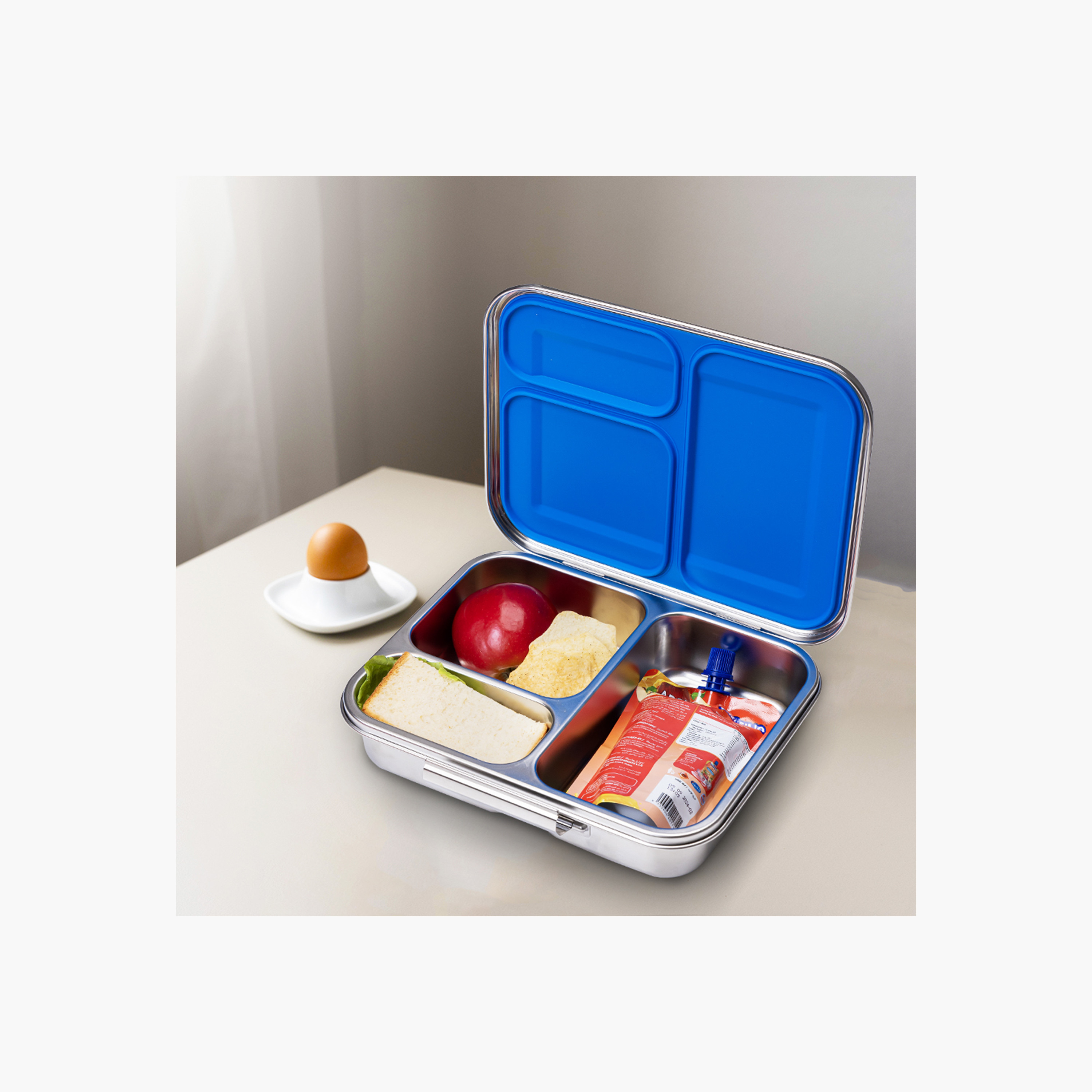 صندوق طعام ستيل بينتو سادة مقسم من إيزي كيدز-school-lunchessentials-lunchboxes-image-5