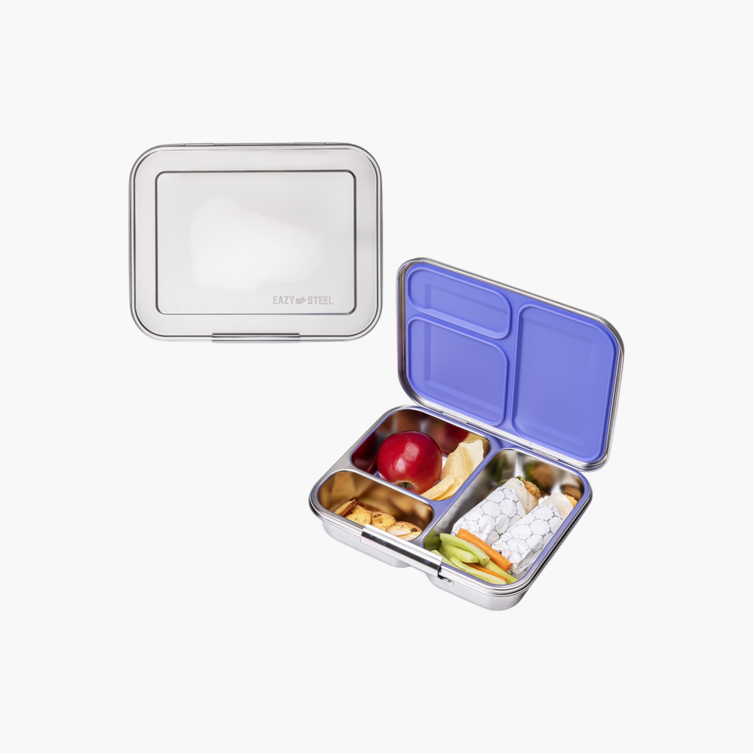 صندوق غداء بينتو ستانلس ستيل 3 أقسام من إيزي كيدز-school-lunchessentials-lunchboxes-image-1