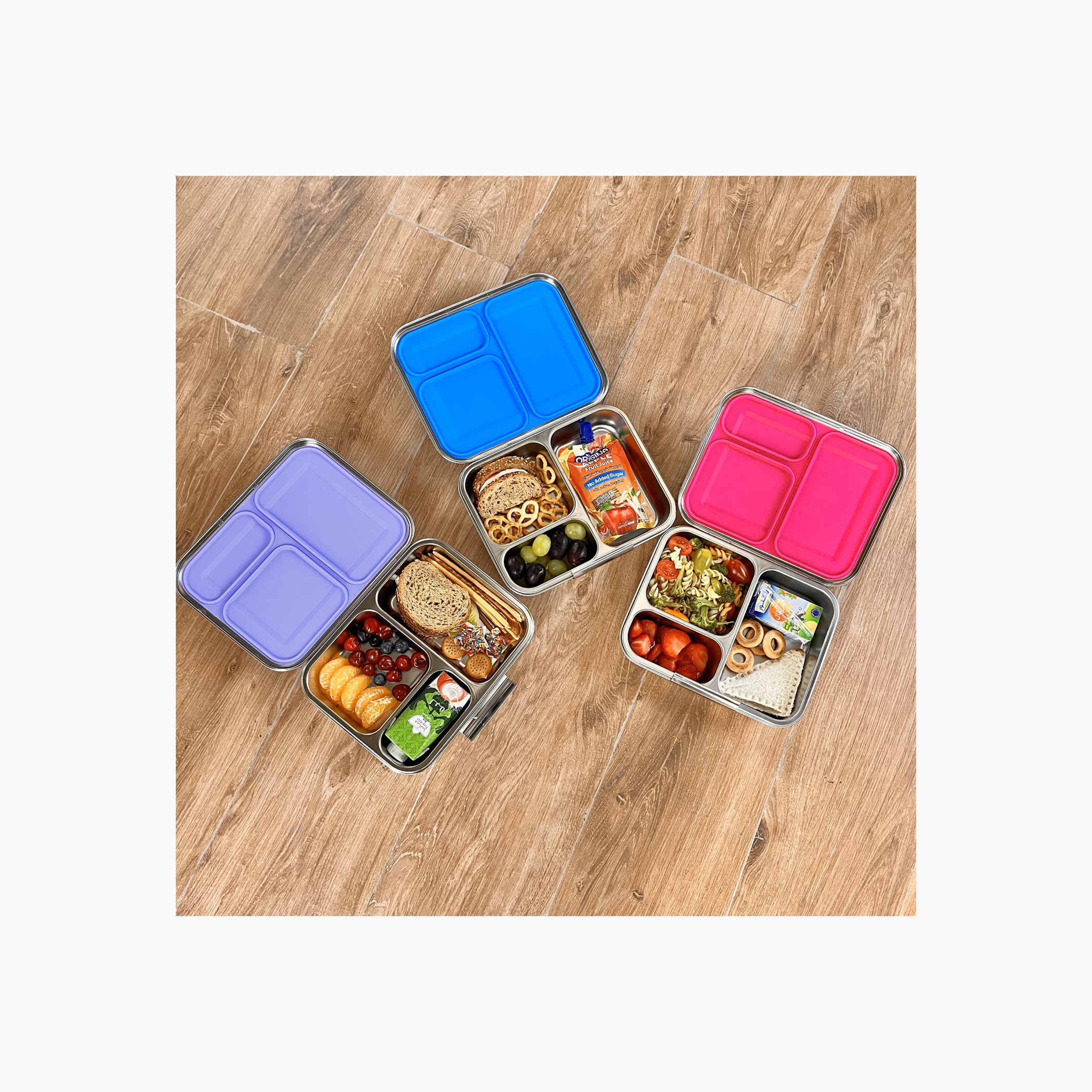 صندوق غداء بينتو ستانلس ستيل 3 أقسام من إيزي كيدز-school-lunchessentials-lunchboxes-image-12