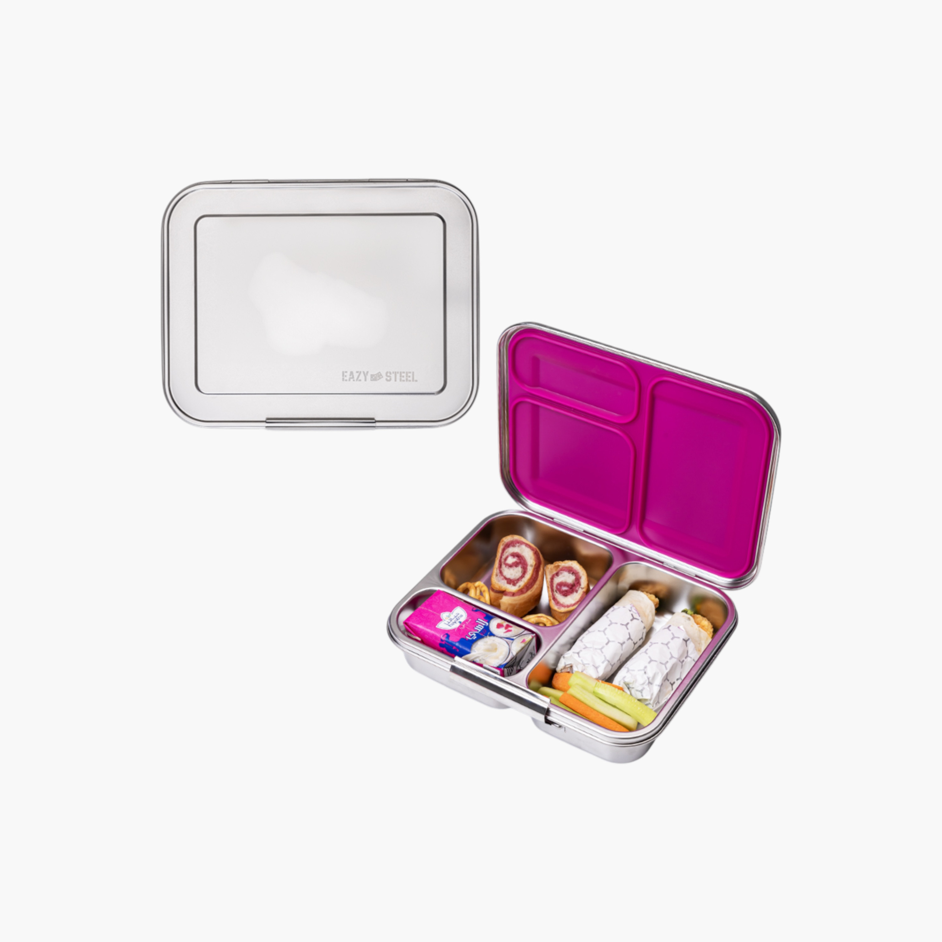 Eazy Kids Solid Sectioned Bento Lunch Box-school-lunchessentials-lunchboxes-image-1