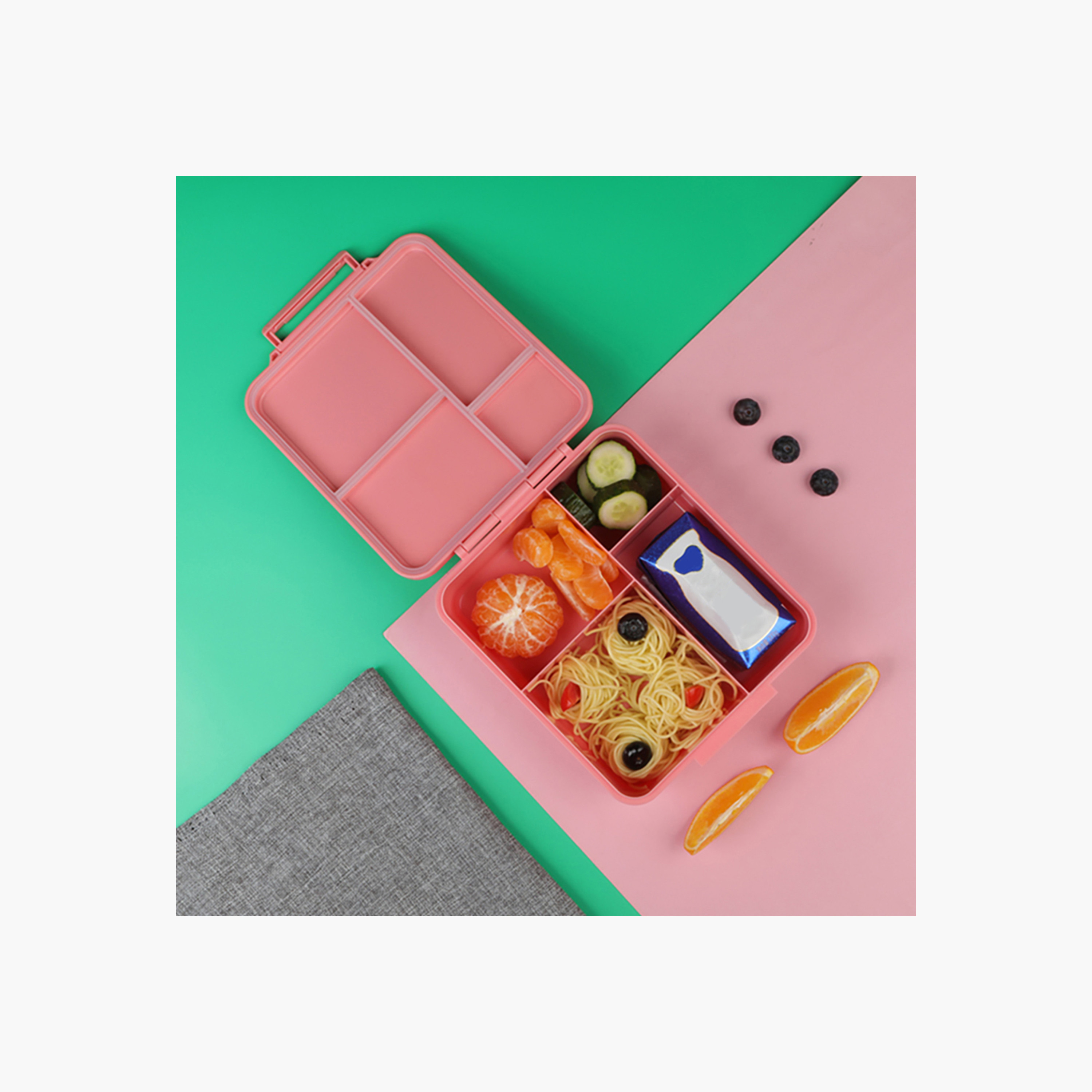 Eazy Kids Printed Sectioned Bento Lunch Box with Insulated Food Jar-school-lunchessentials-lunchboxes-image-7