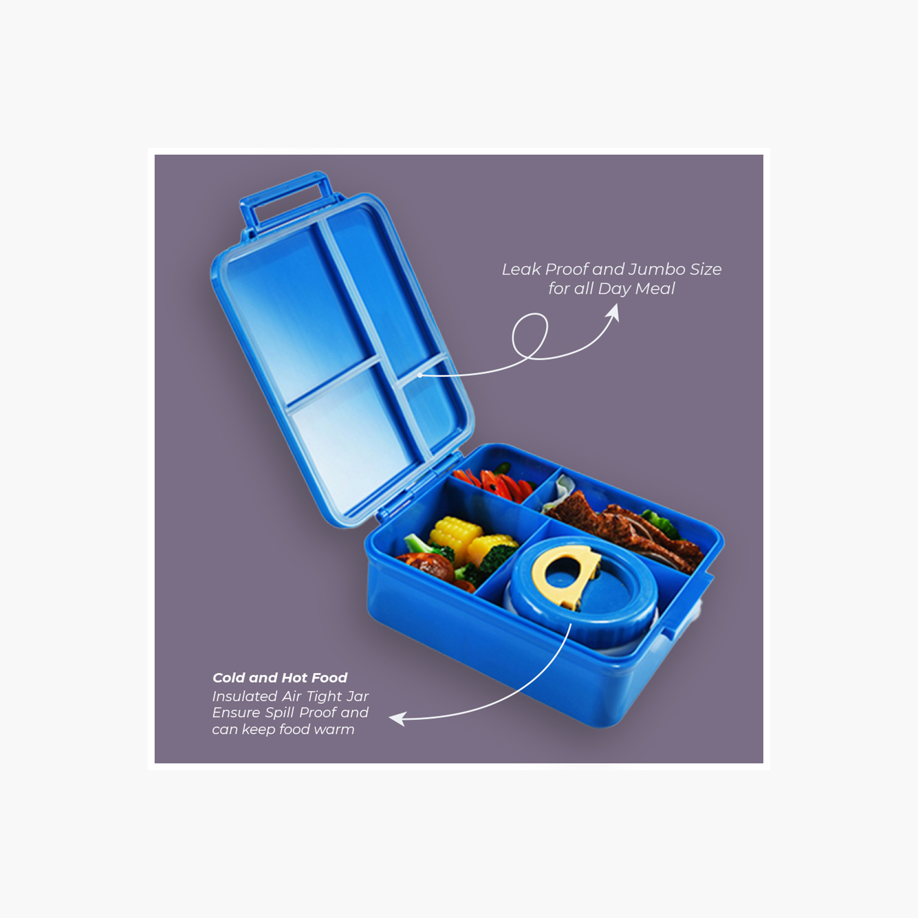 صندوق غداء بطبعات مع علبة بعزل حراري من إيزي كيدز-school-lunchessentials-lunchboxes-image-4