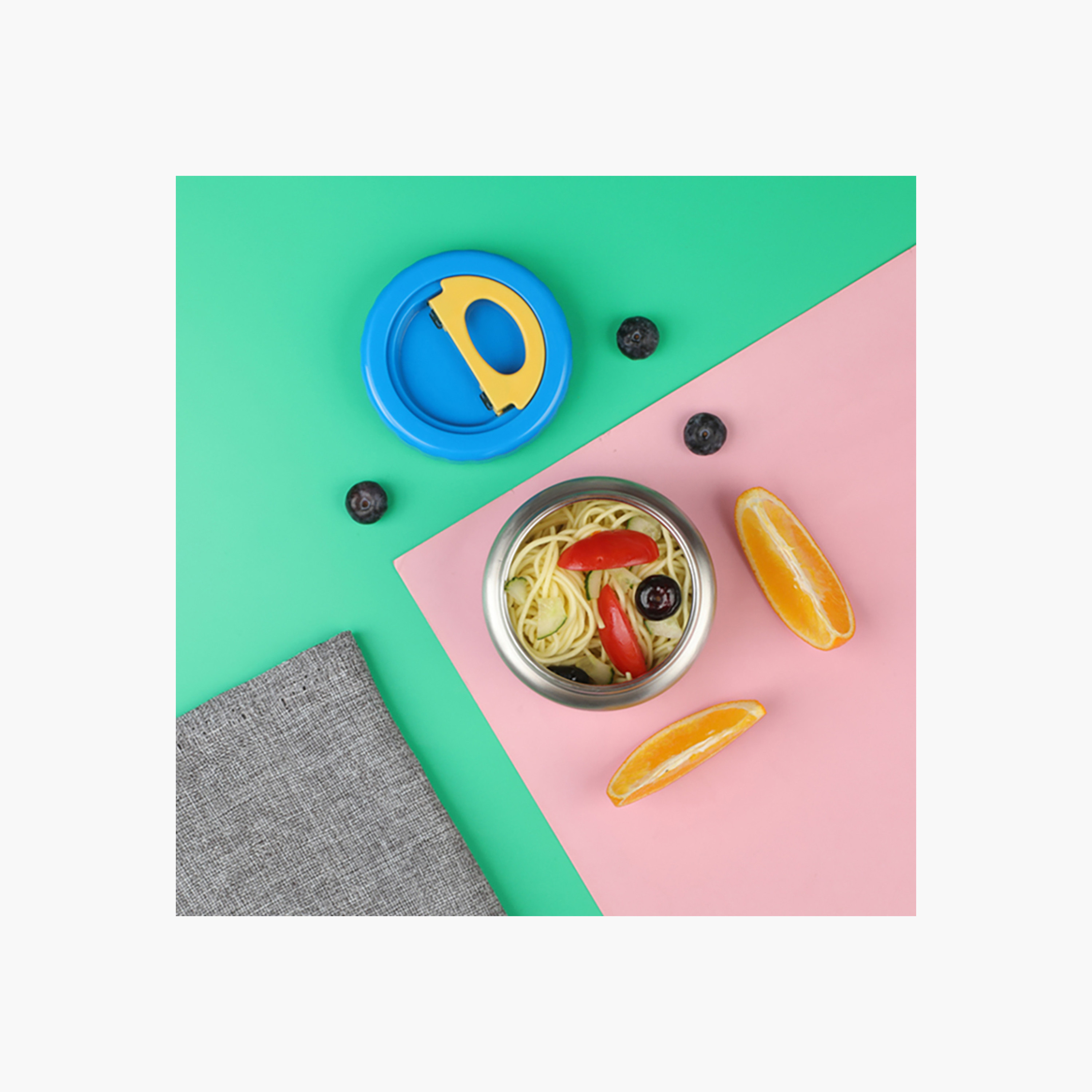 صندوق غداء بطبعات مع علبة بعزل حراري من إيزي كيدز-school-lunchessentials-lunchboxes-image-9