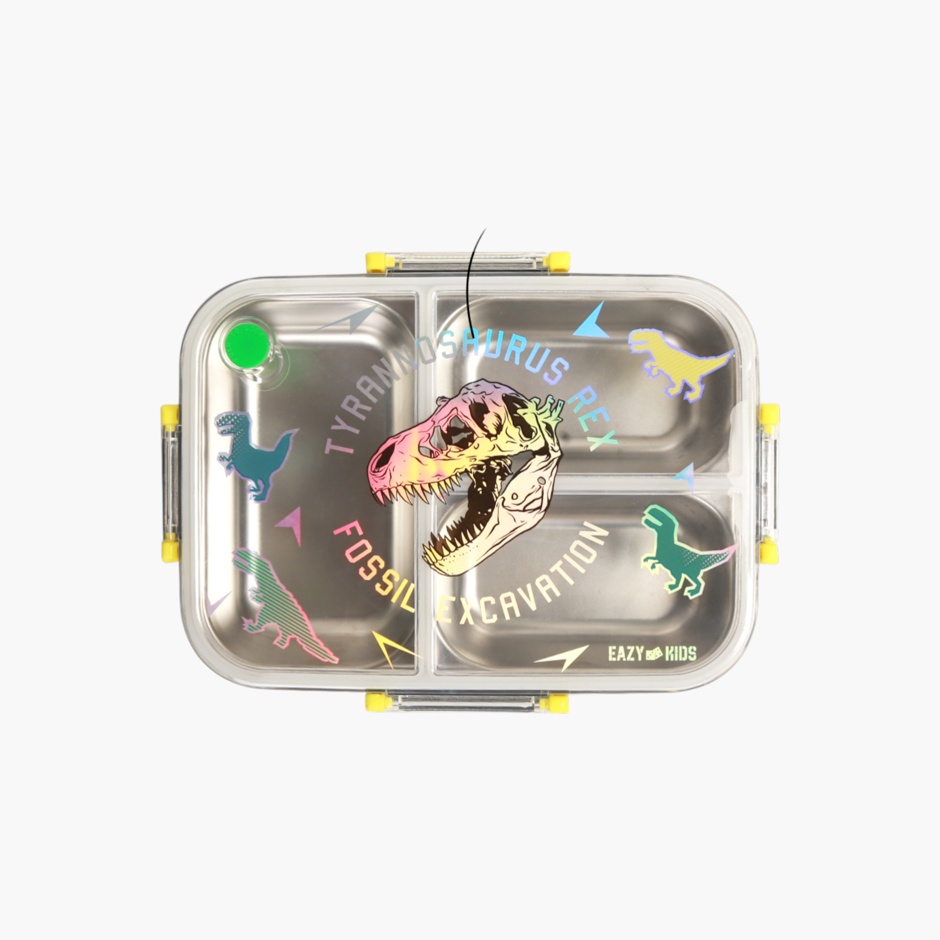 Eazy Kids Dinosaur Print Stainless Steel Lunch Box-school-lunchessentials-lunchboxes-image-10