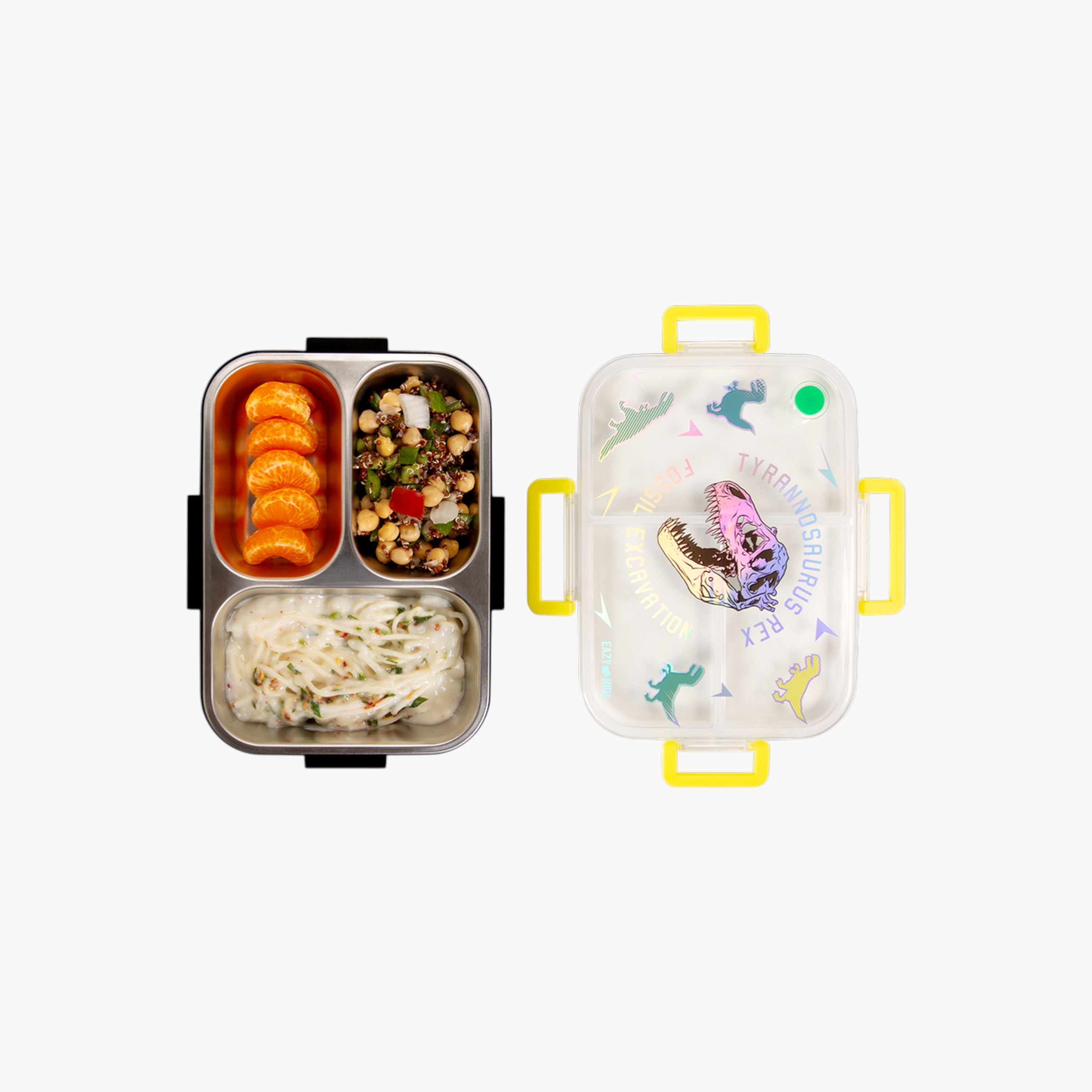 Eazy Kids Dinosaur Print Stainless Steel Lunch Box-school-lunchessentials-lunchboxes-image-4
