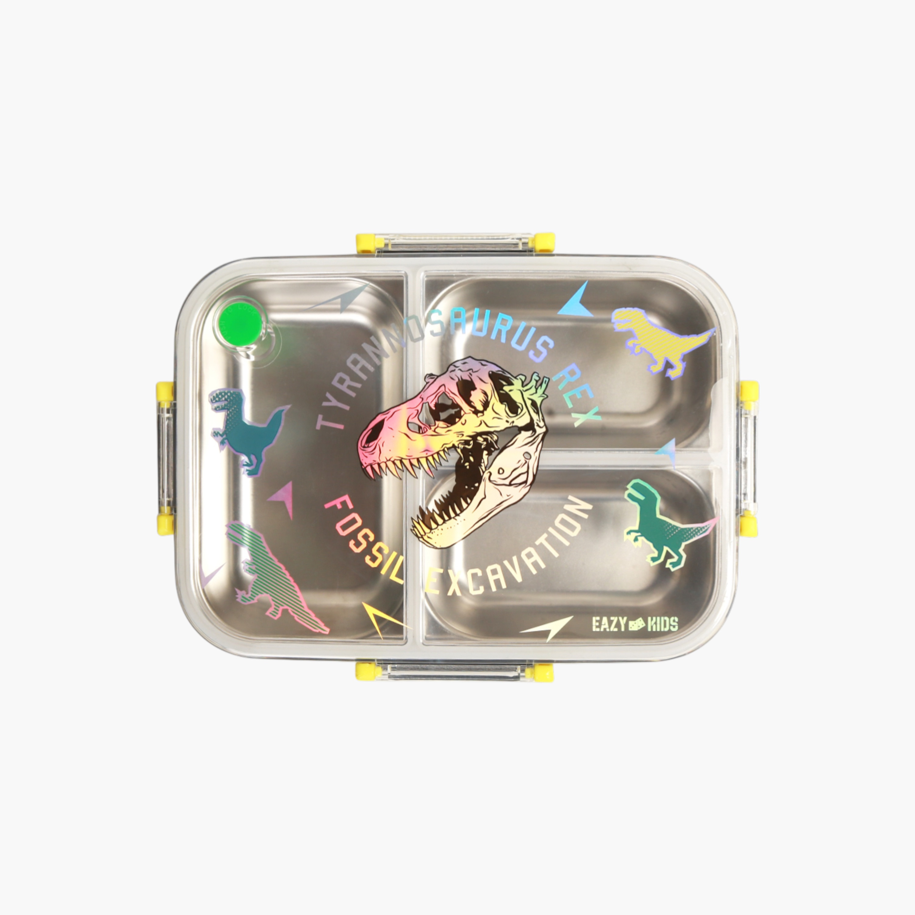 Eazy Kids Dinosaur Print Stainless Steel Lunch Box-school-lunchessentials-lunchboxes-image-9
