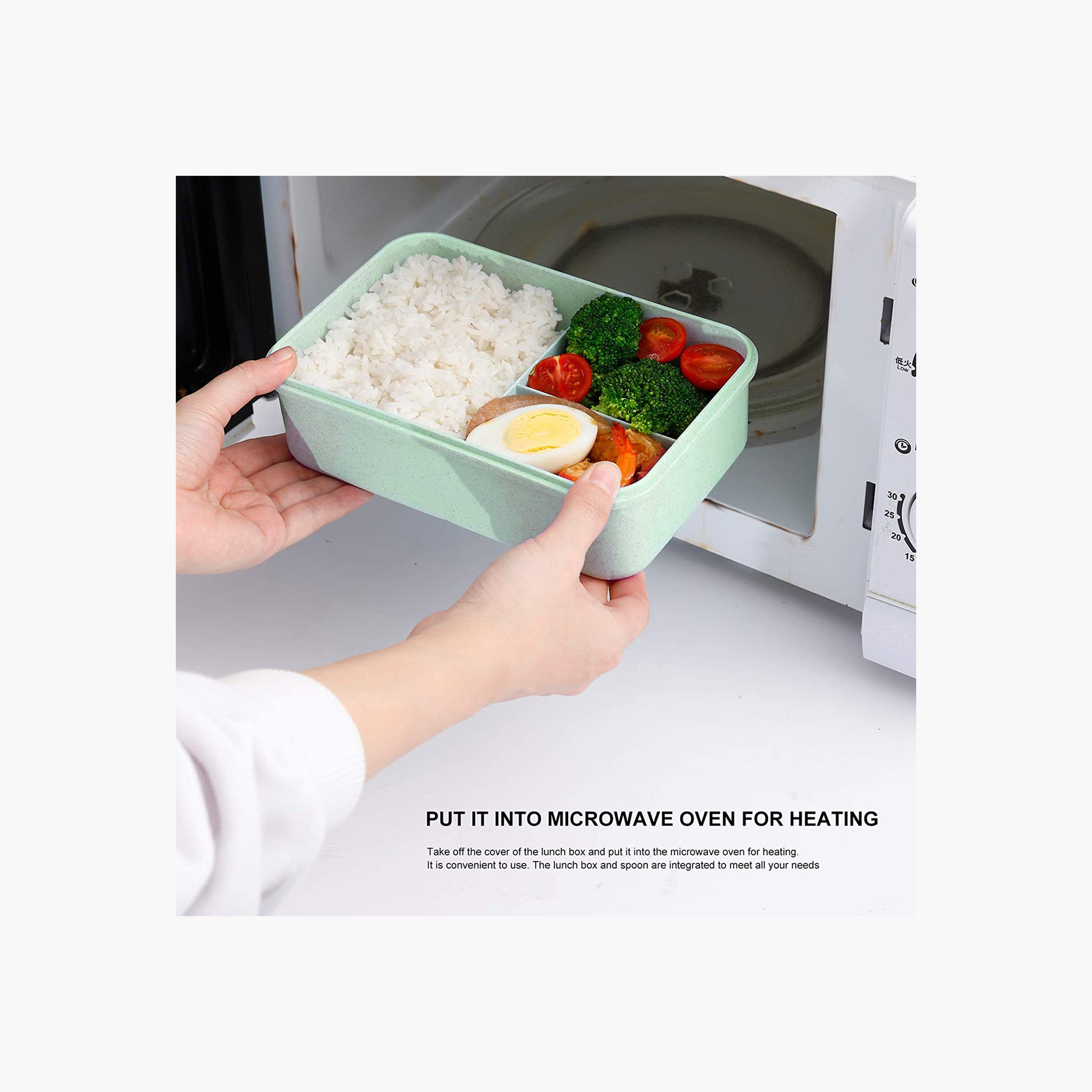 صندوق غداء بينتو من قش القمح مع أدوات مائدة من إيزي كيدز-school-lunchessentials-lunchboxes-image-4