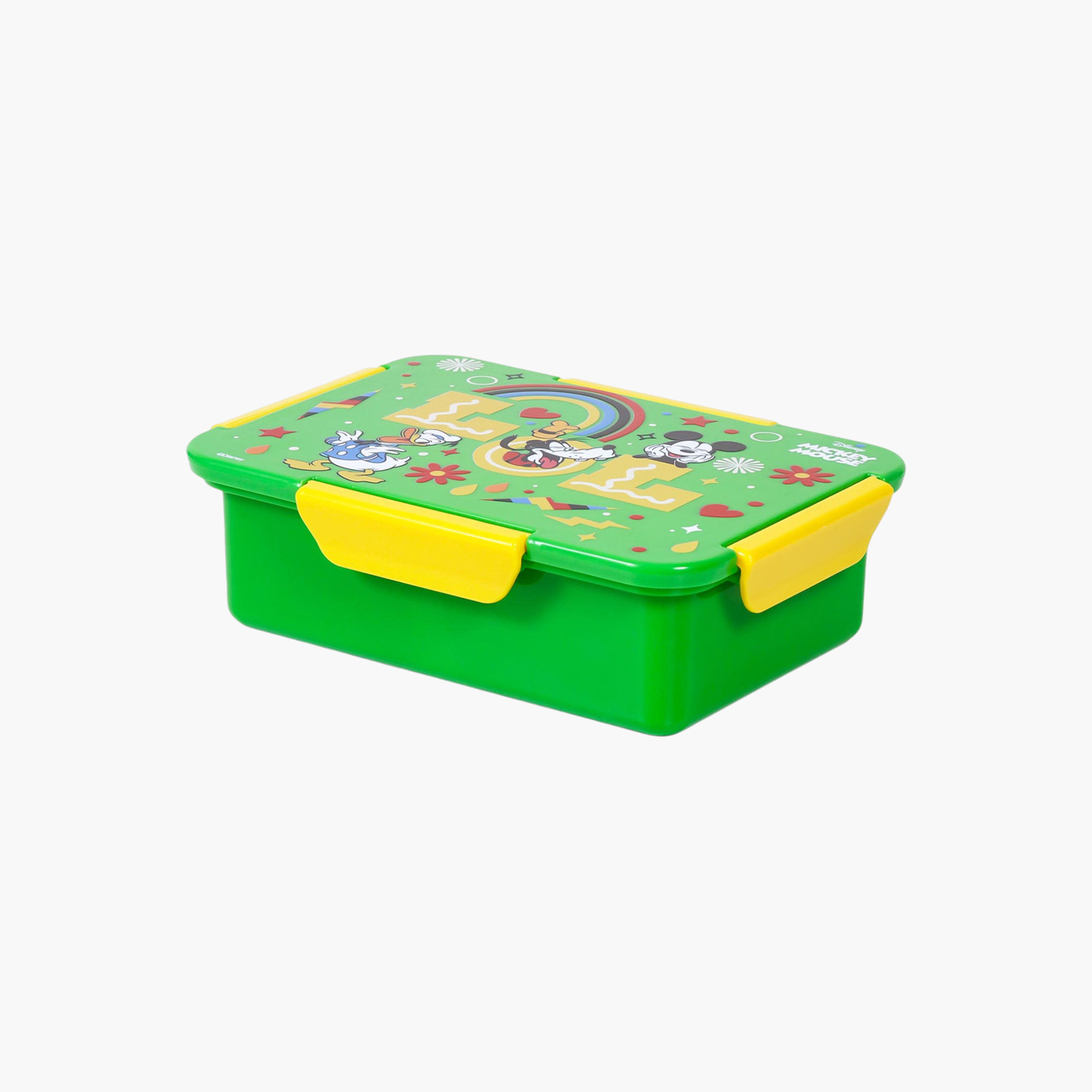 Eazy Kids Mickey Mouse Print Convertible Compartment Bento Lunch Box-school-lunchessentials-lunchboxes-image-1