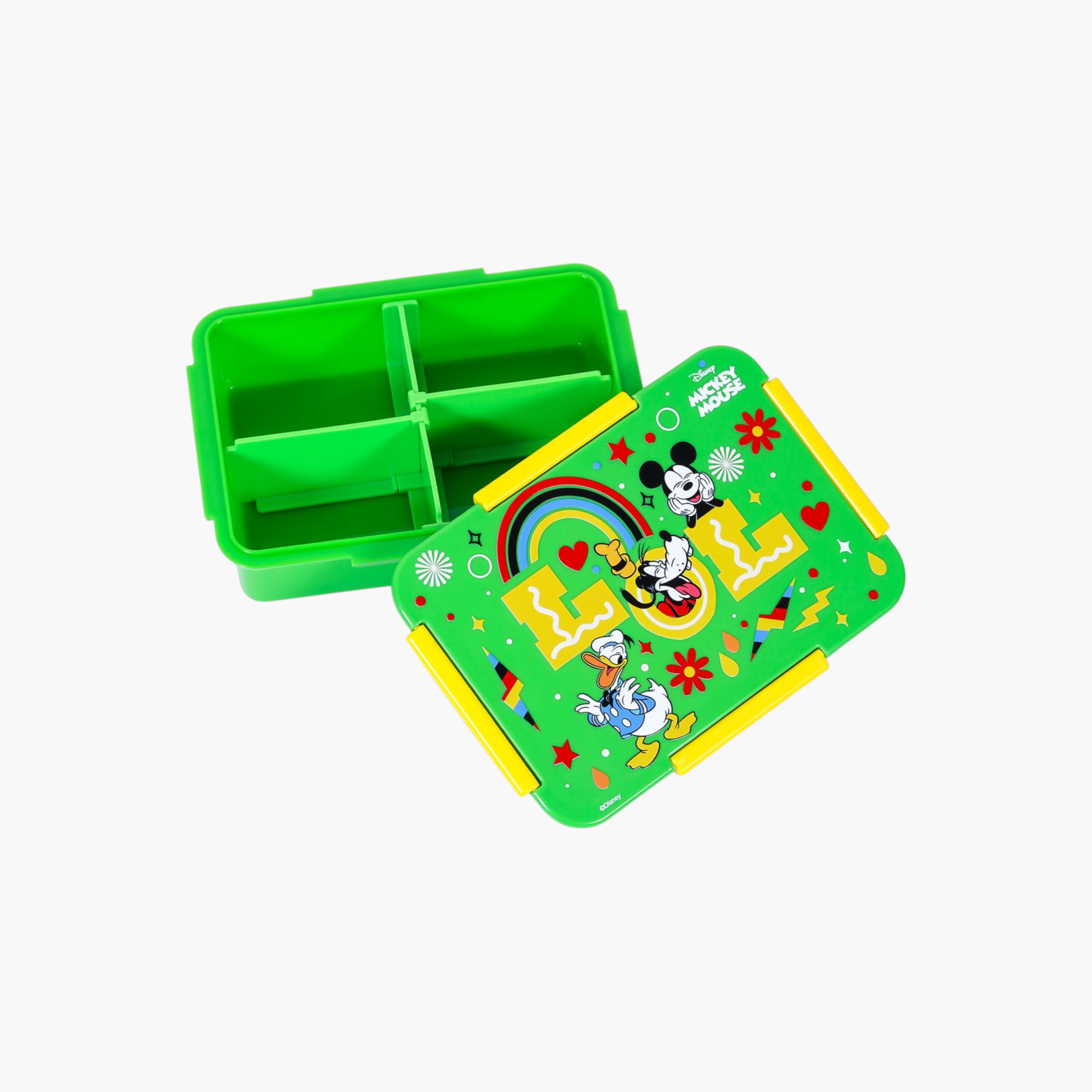 Eazy Kids Mickey Mouse Print Convertible Compartment Bento Lunch Box-school-lunchessentials-lunchboxes-image-2