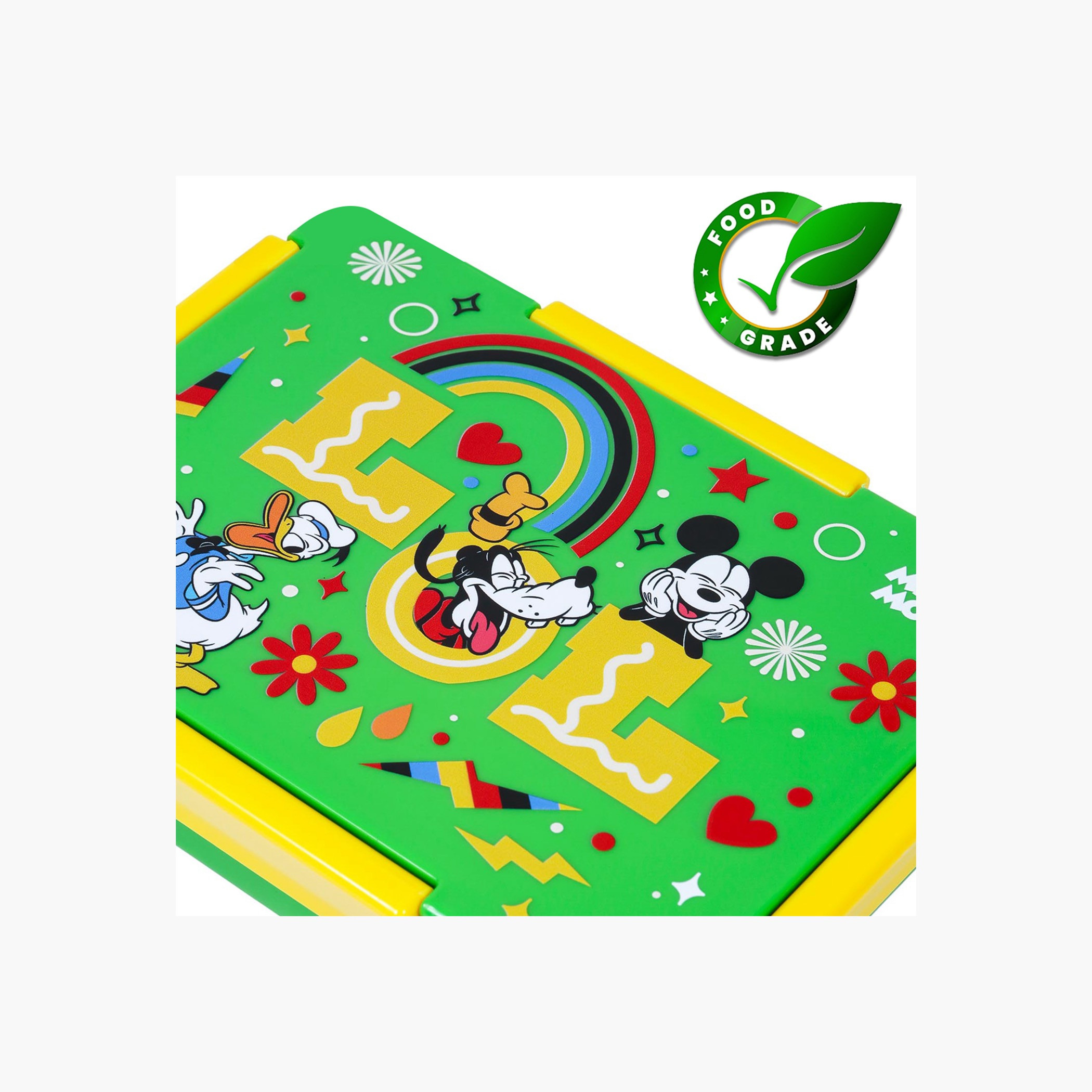 Eazy Kids Mickey Mouse Print Convertible Compartment Bento Lunch Box-school-lunchessentials-lunchboxes-image-5