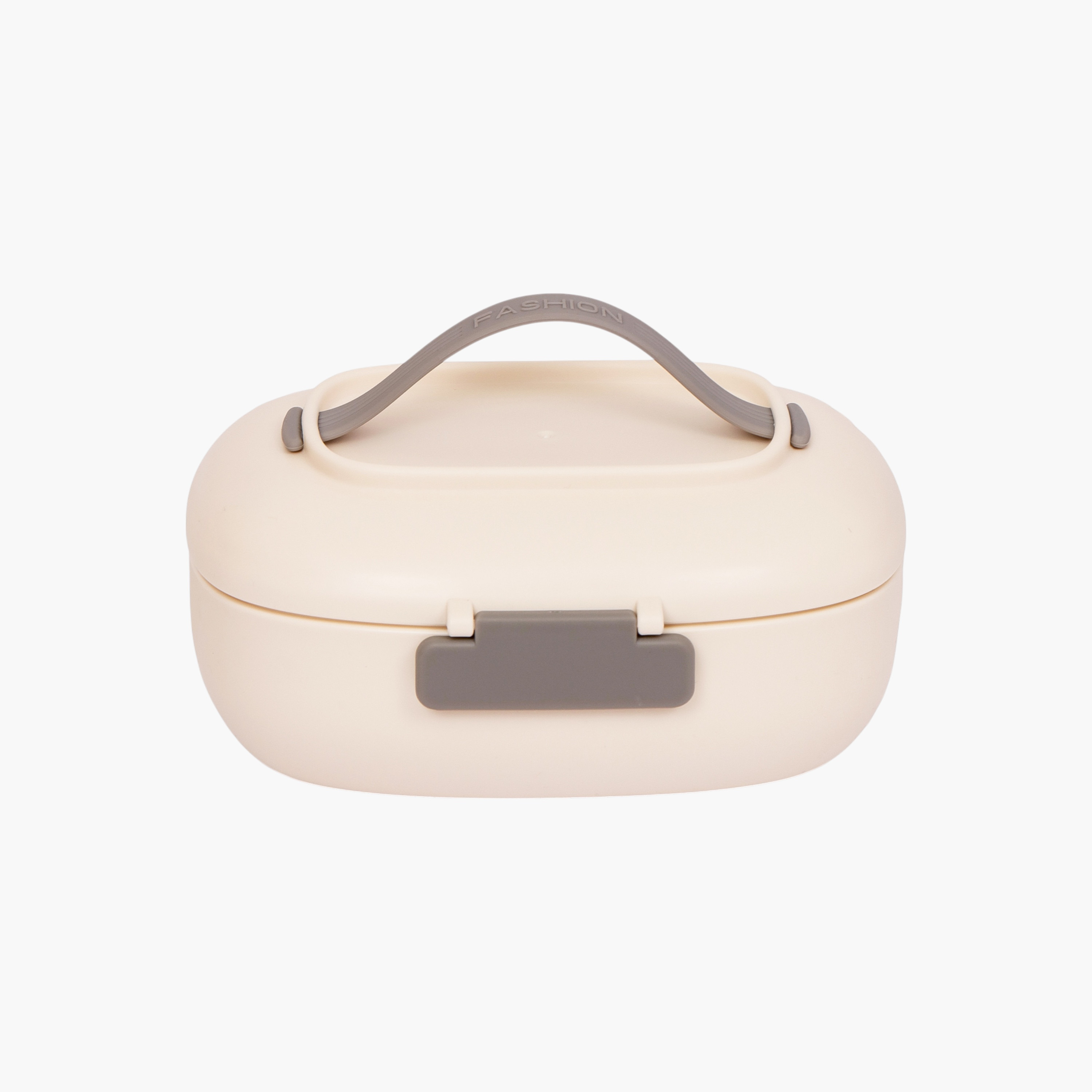 Eazy Kids Solid Sectioned Lunch Box with Fork and Handle-school-lunchessentials-lunchboxes-image-1
