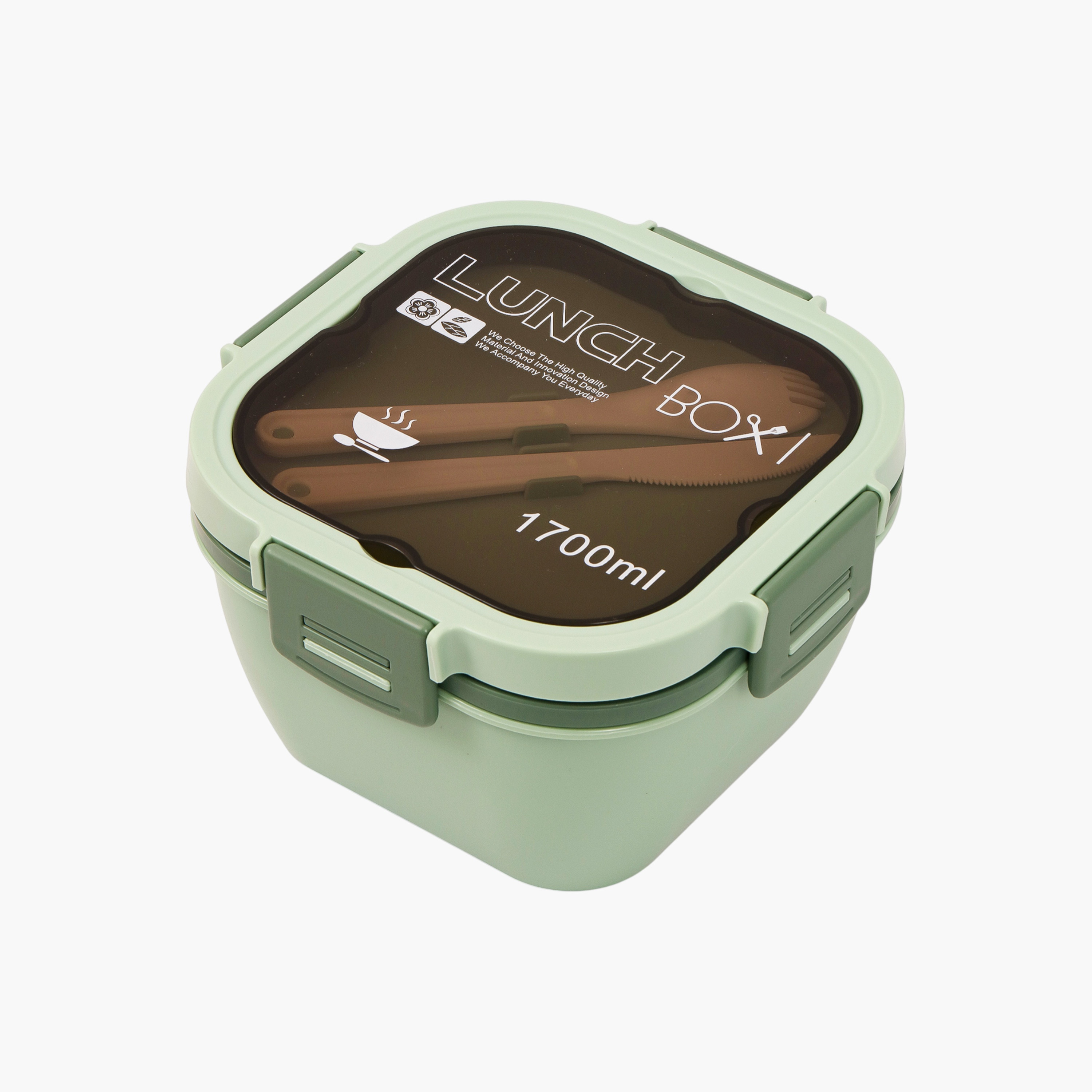 صندوق غداء مقسّم بطبعات ومشبك إغلاق من إيزي كيدز-school-lunchessentials-lunchboxes-image-1