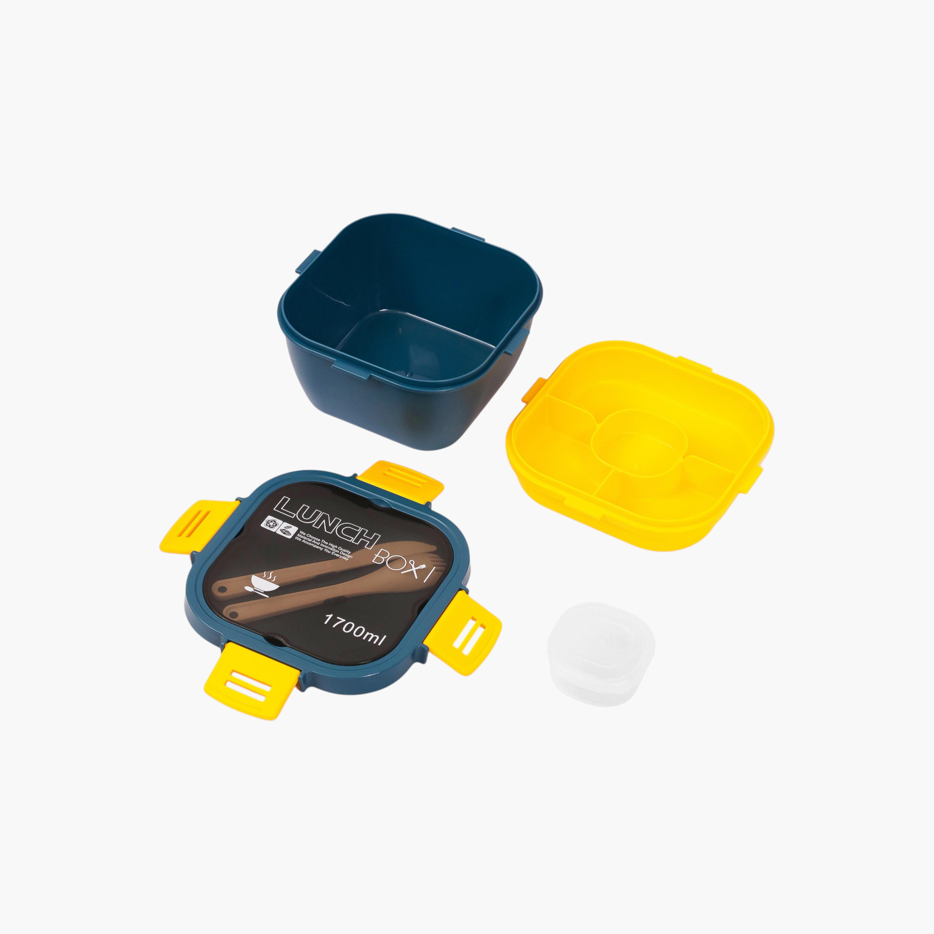صندوق غداء مقسّم بطبعات وغطاء بإغلاق بمشبك من إيزي كيدز-school-lunchessentials-lunchboxes-image-4