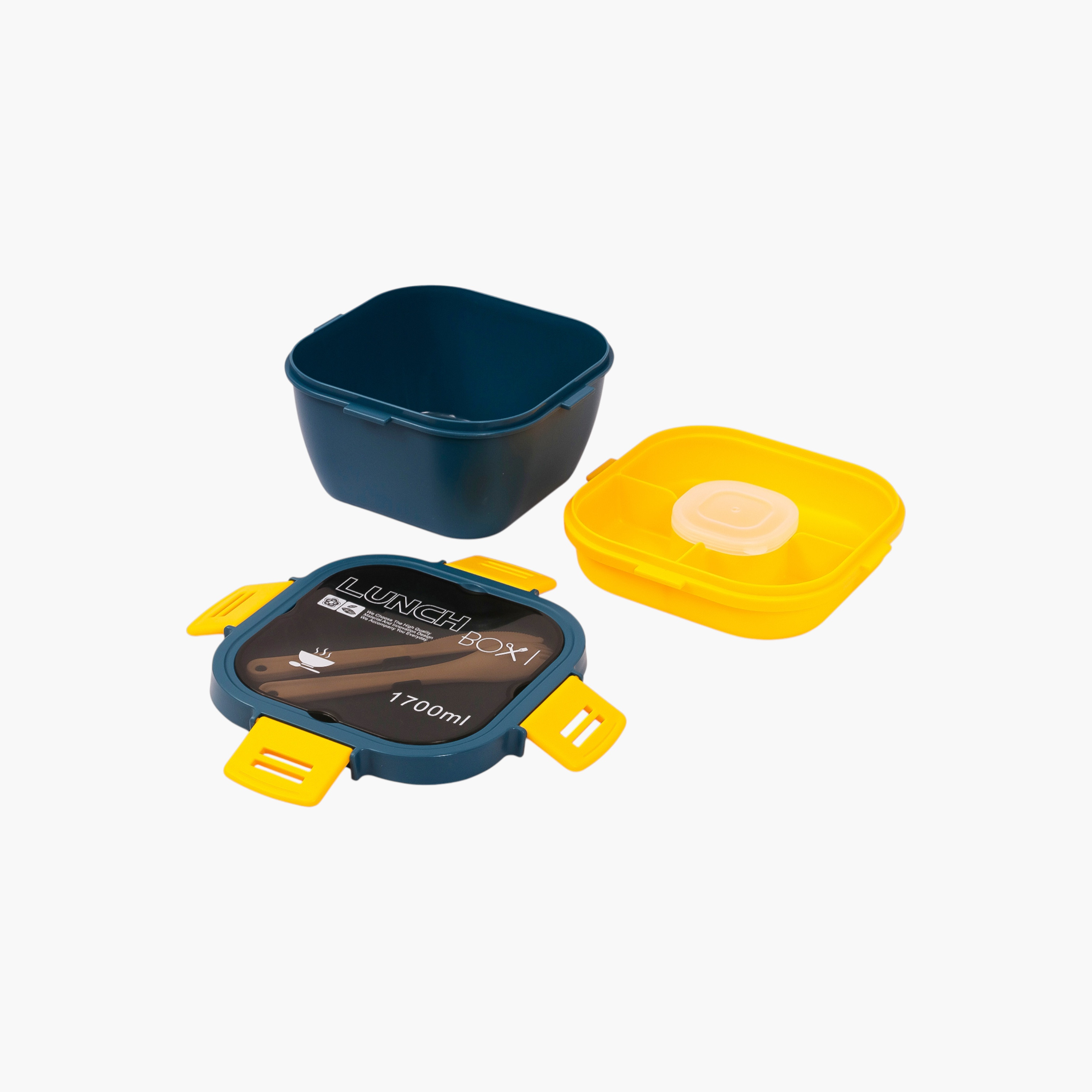 Eazy Kids Printed Sectioned Lunch Box with Clip Lock Lid-school-lunchessentials-lunchboxes-image-5