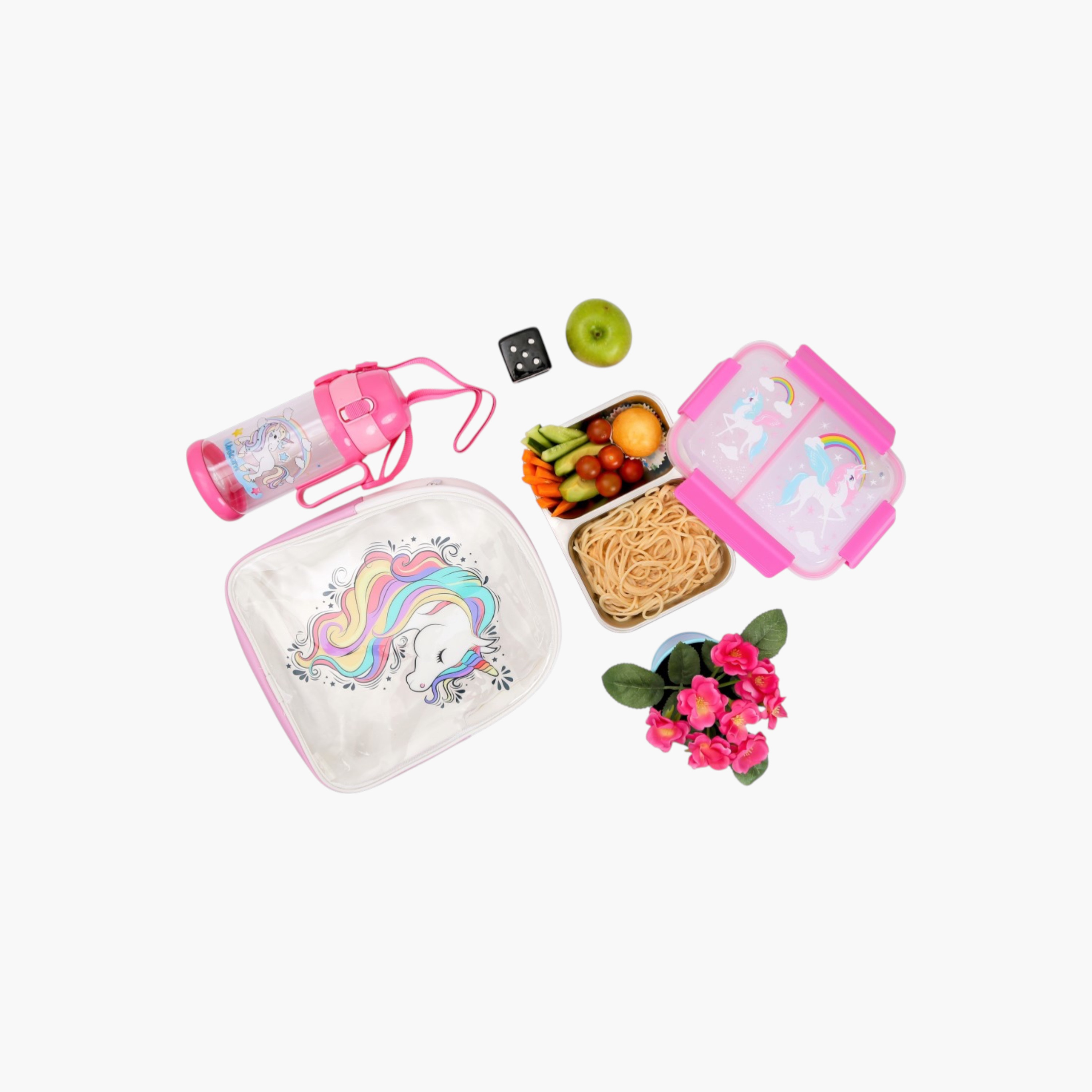 صندوق غداء حراري من الستانلس ستيل بطبعات يونيكورن من إيزي كيدز-school-lunchessentials-lunchboxes-image-2