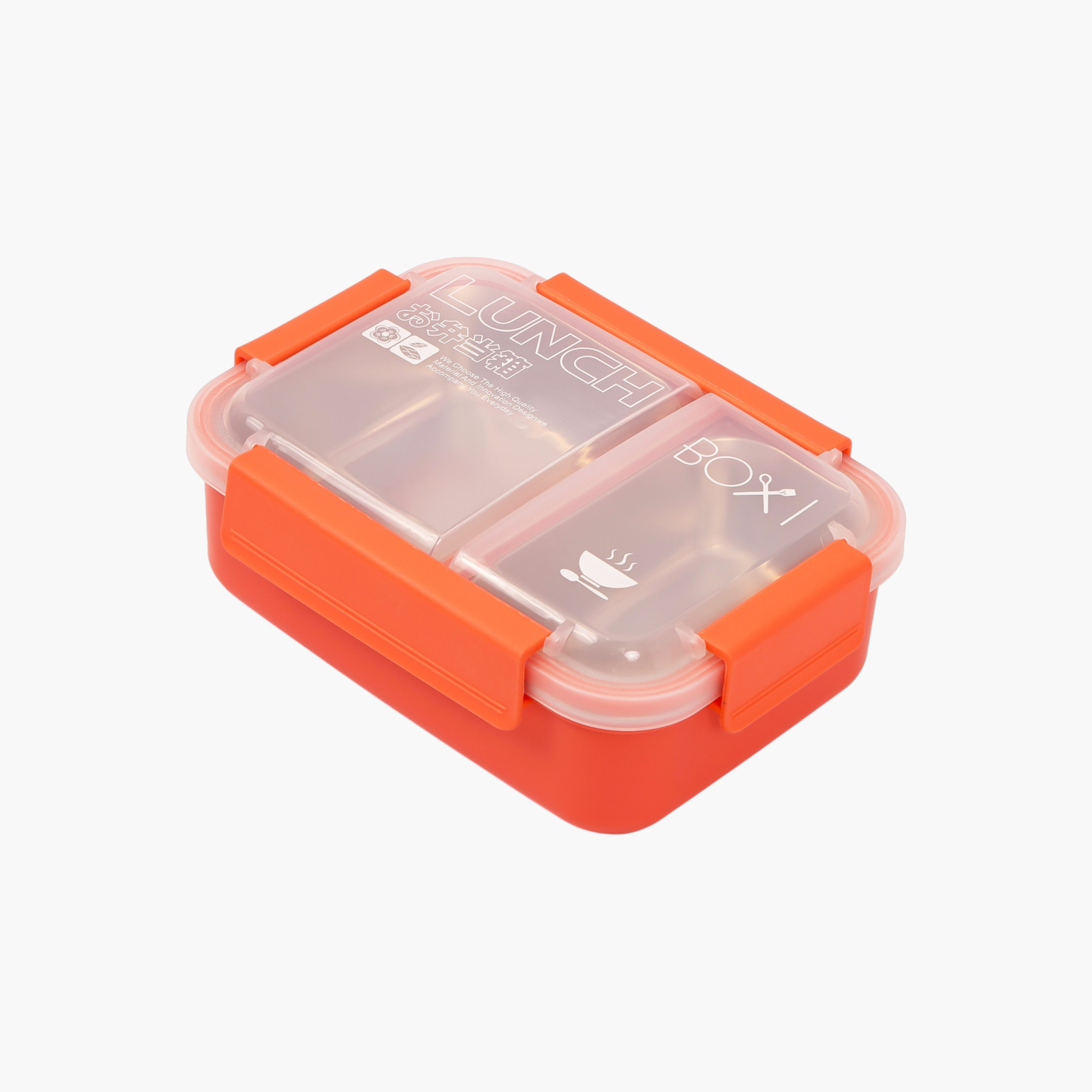 Eazy Kids Printed Sectioned Lunch Box with Clip Lock Lid-school-lunchessentials-lunchboxes-image-1
