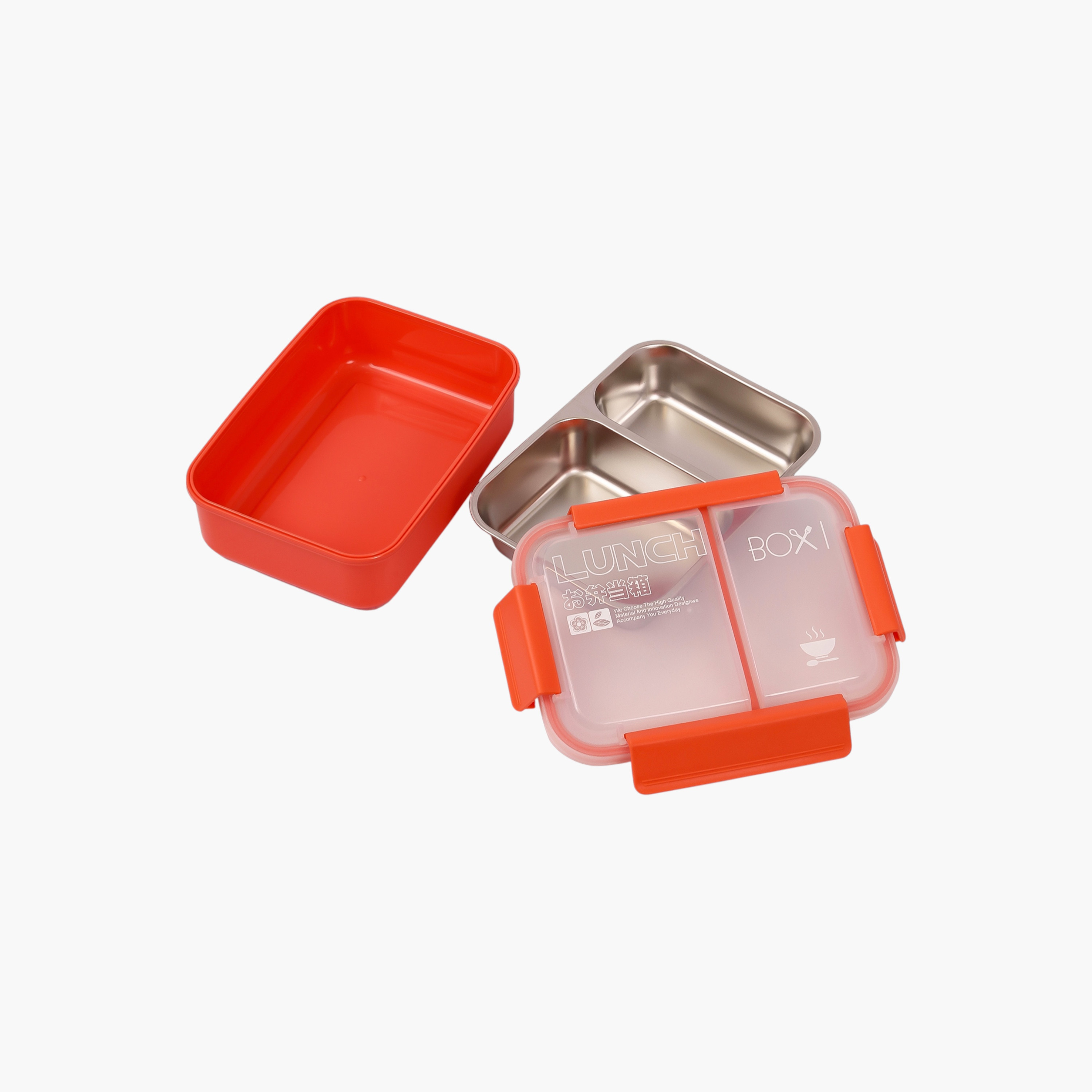 صندوق غداء مقسّم بطبعات وغطاء بإغلاق بمشبك من إيزي كيدز-school-lunchessentials-lunchboxes-image-3