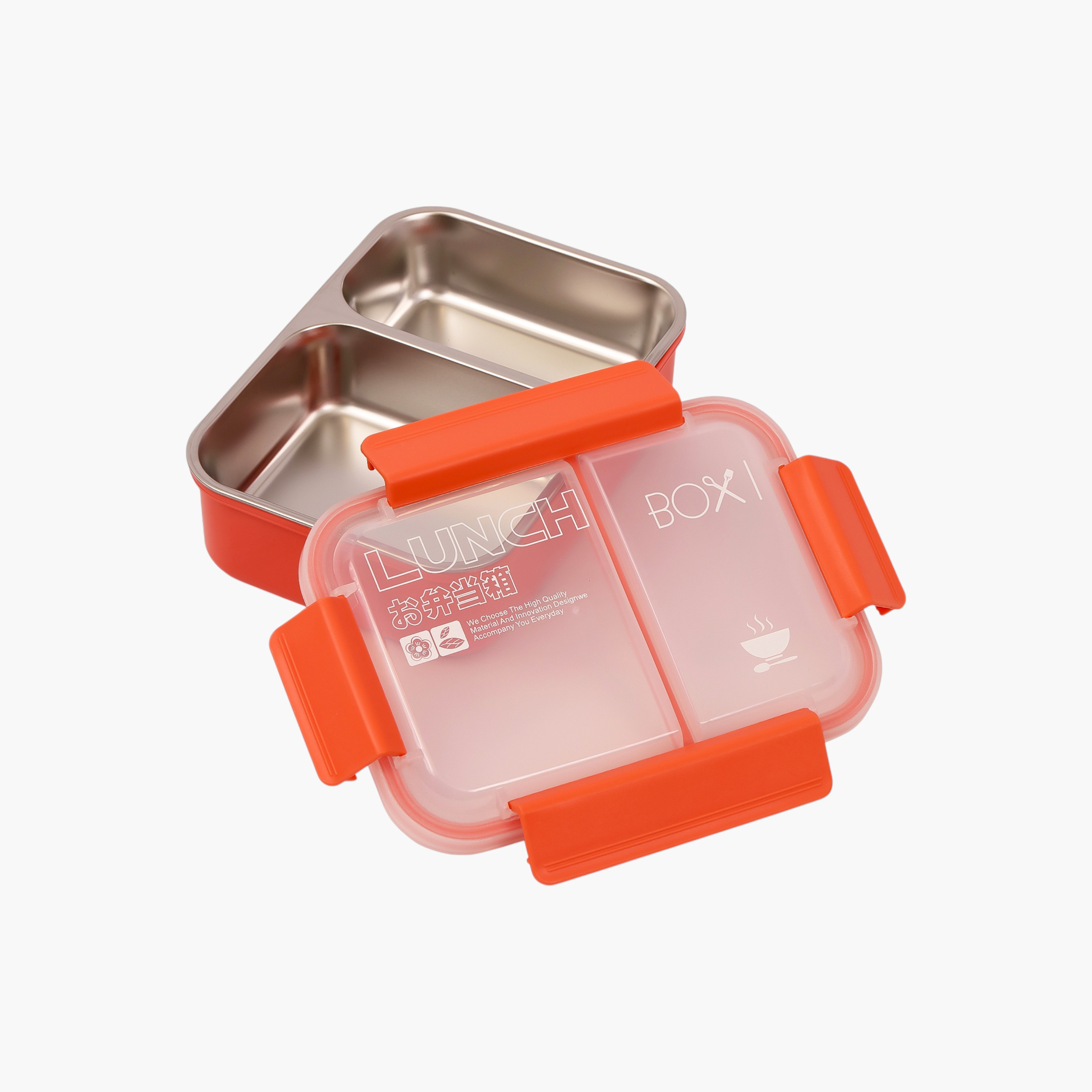 صندوق غداء مقسّم بطبعات وغطاء بإغلاق بمشبك من إيزي كيدز-school-lunchessentials-lunchboxes-image-4