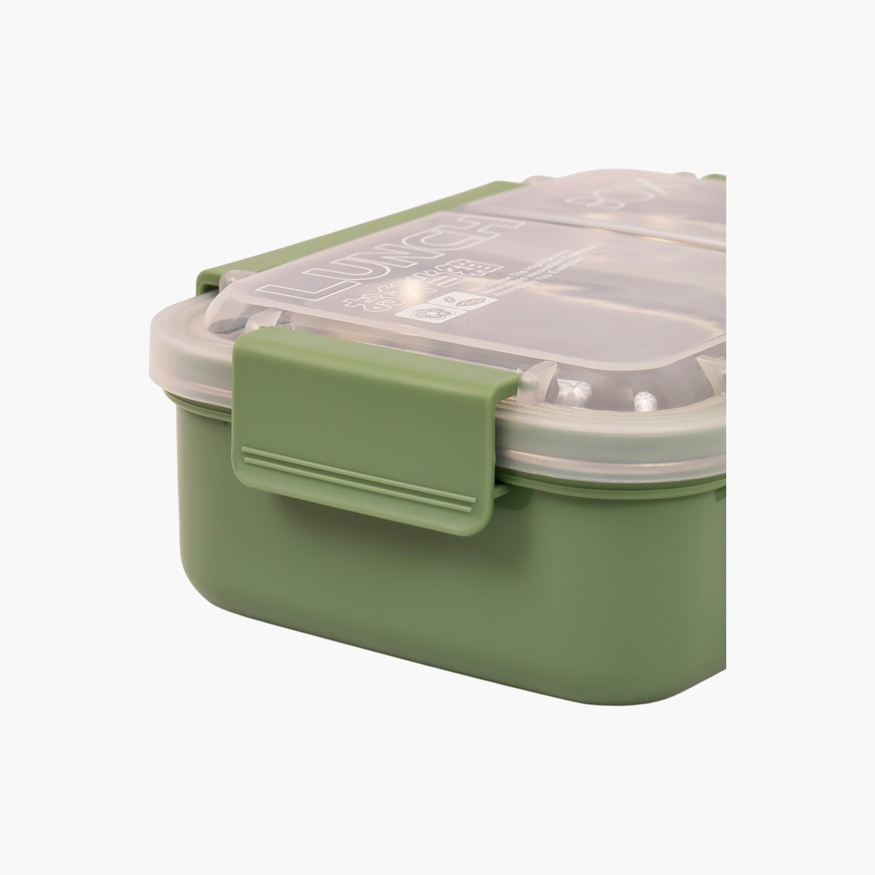 صندوق غداء مقسمة بطبعات مع غطاء بإغلاق مشبك من إيزي كيدز-school-lunchessentials-lunchboxes-image-7