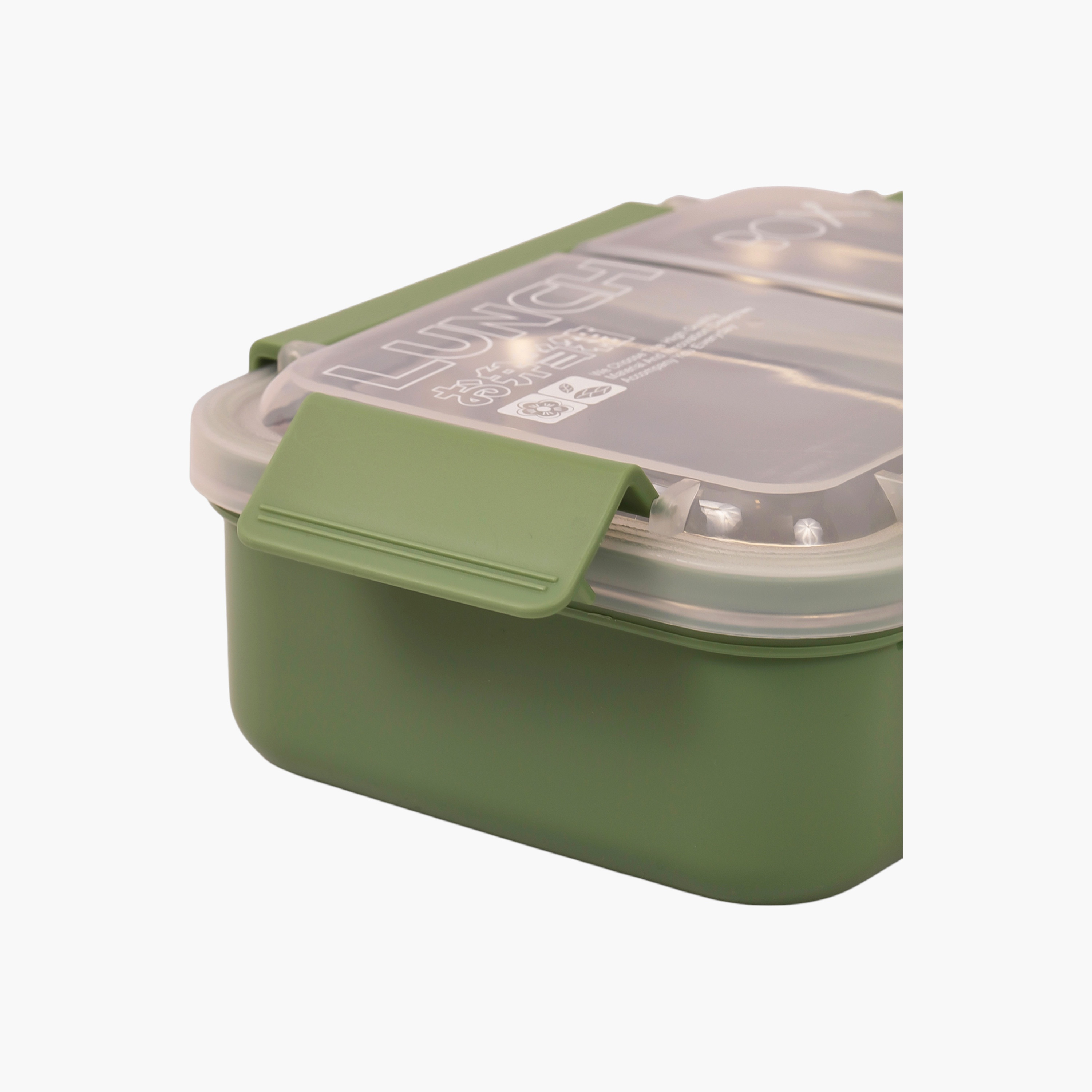 صندوق غداء مقسمة بطبعات مع غطاء بإغلاق مشبك من إيزي كيدز-school-lunchessentials-lunchboxes-image-8