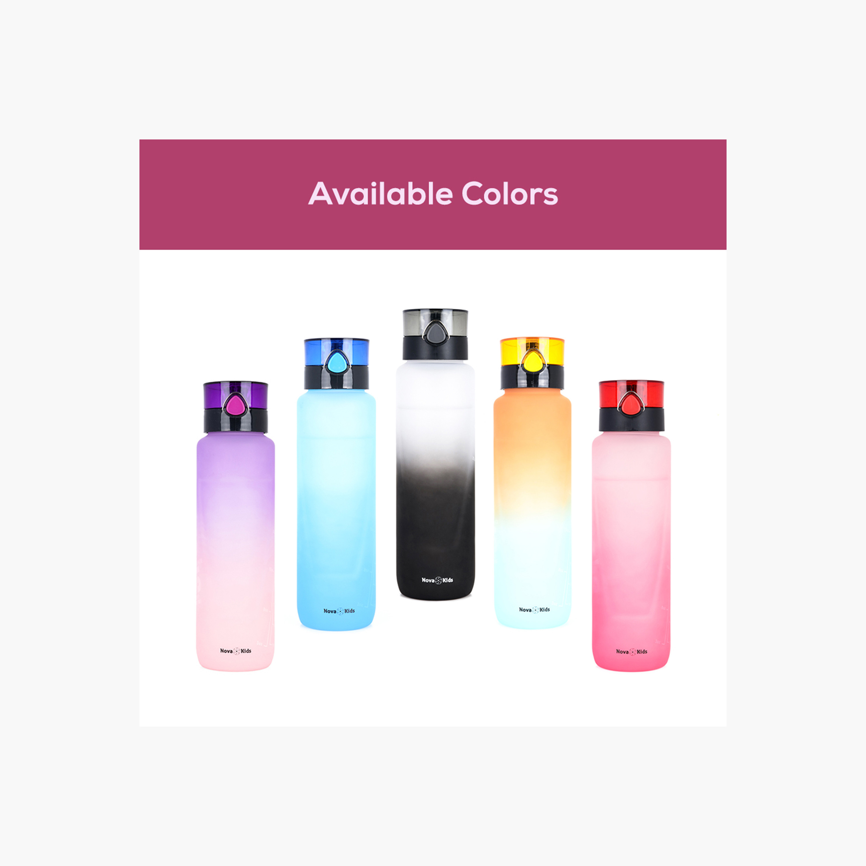 Nova Kids Gradient Water Bottle - 1 L-school-waterbottles-image-7