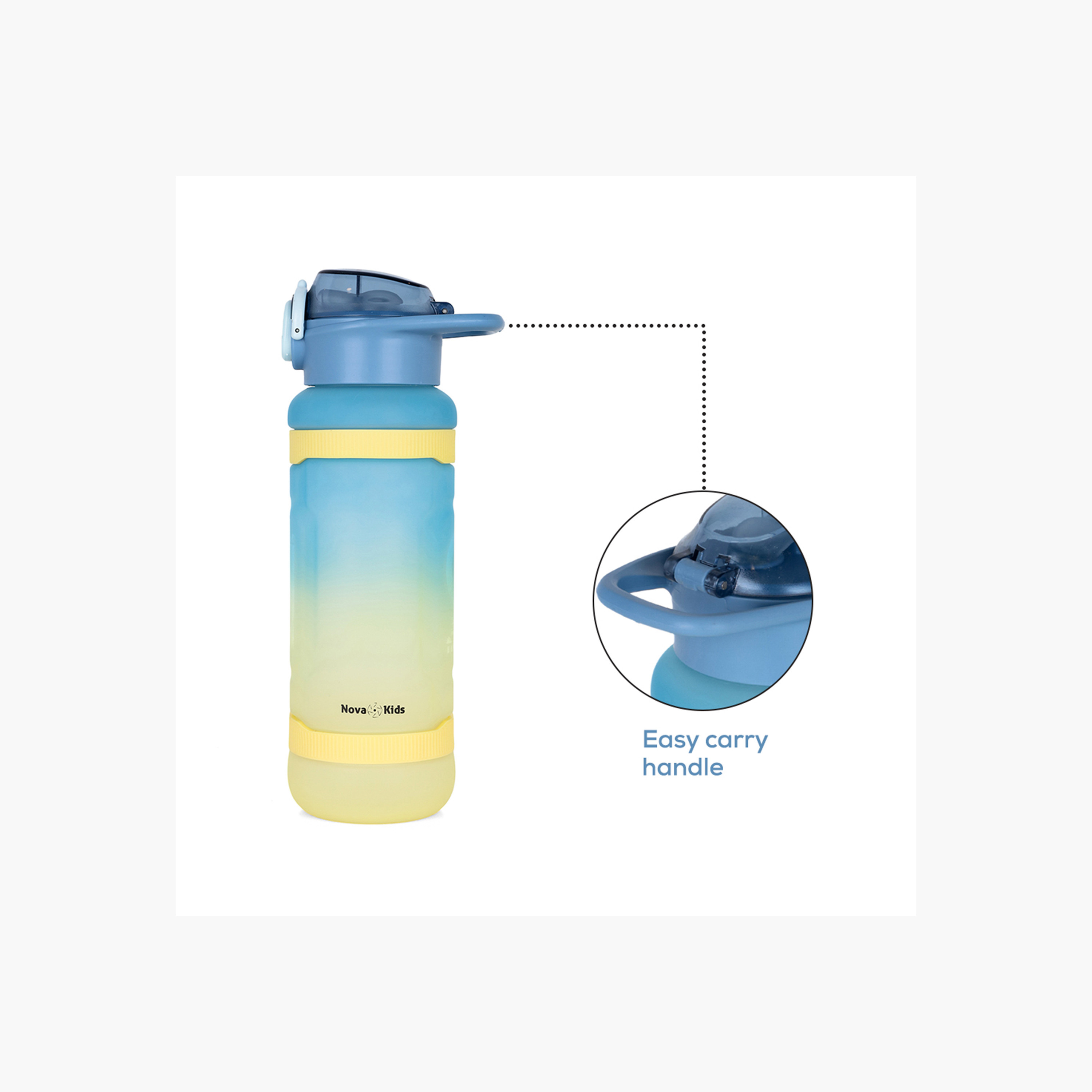 Nova Kids Printed Water Bottle with Straw - 1 L-school-waterbottles-image-3