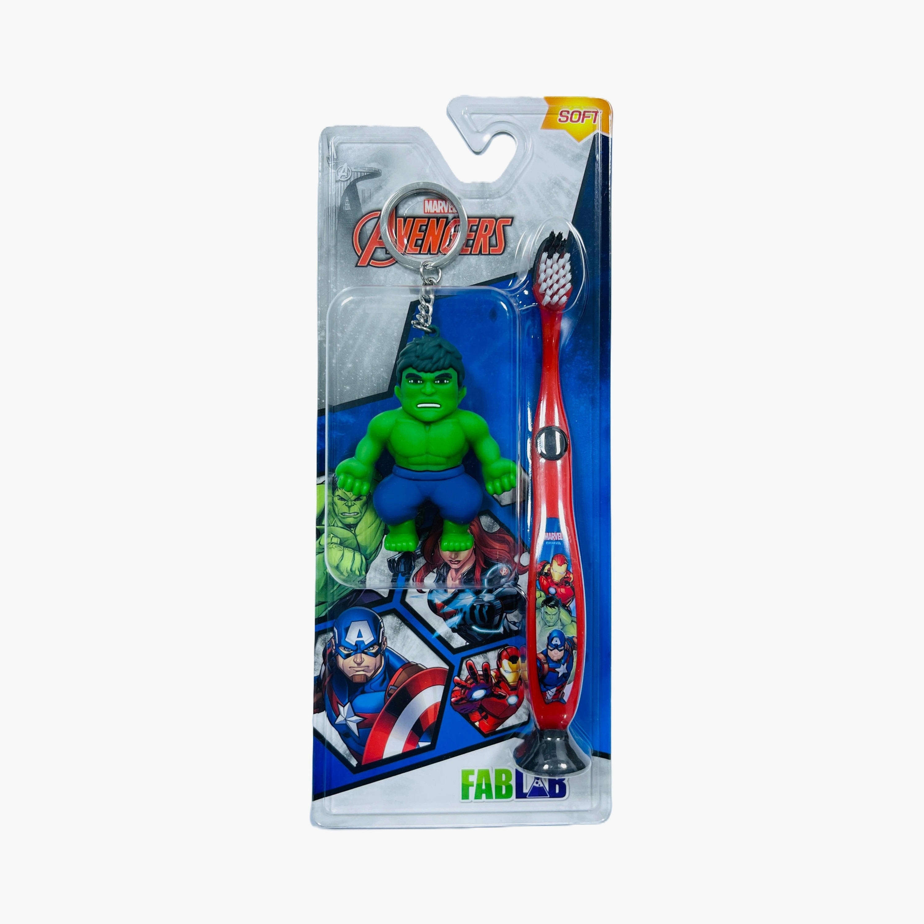 FabLab Avengers Print Toothbrush with Key Ring-baby-bathandcare-oralcare-image-1