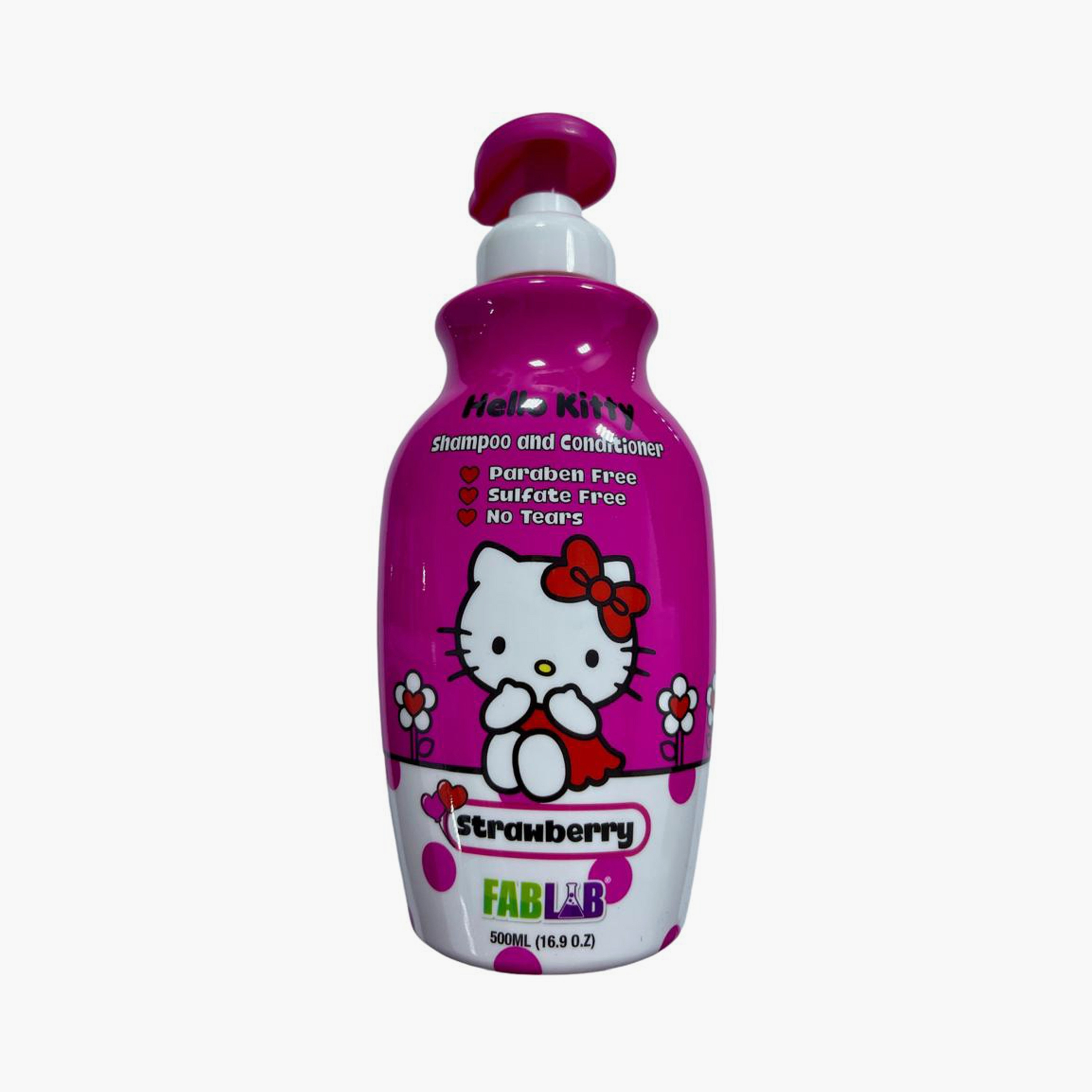 FabLab Nickelodeon Hello Kitty Print Shampoo & Conditioner - 500ml-baby-bathandcare-hairbodyskincare-shampooandconditioner-image-1