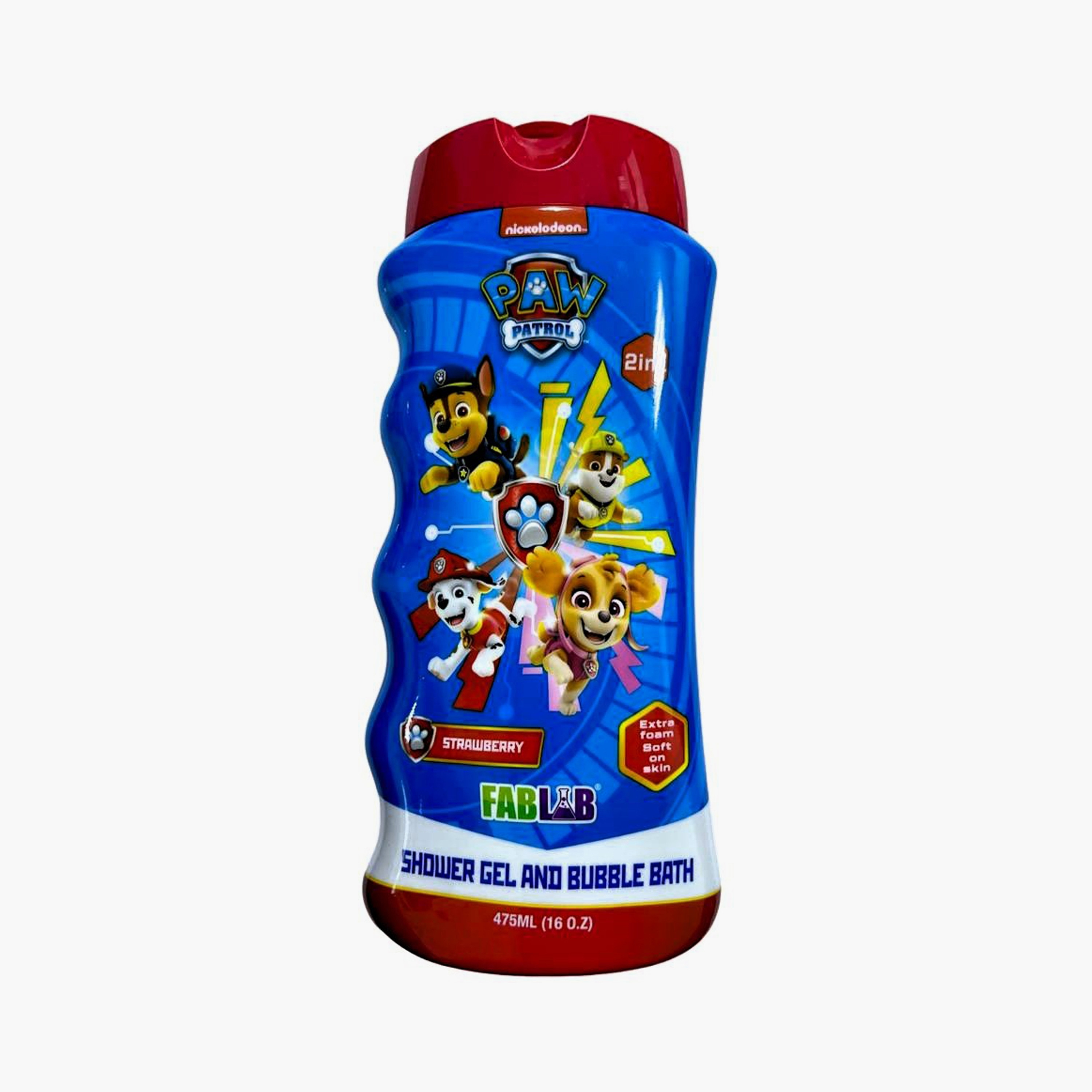 FabLab Nickelodeon Paw Patrol Print Shower Gel & Bubble Bath - 475ml-baby-bathandcare-hairbodyskincare-image-1
