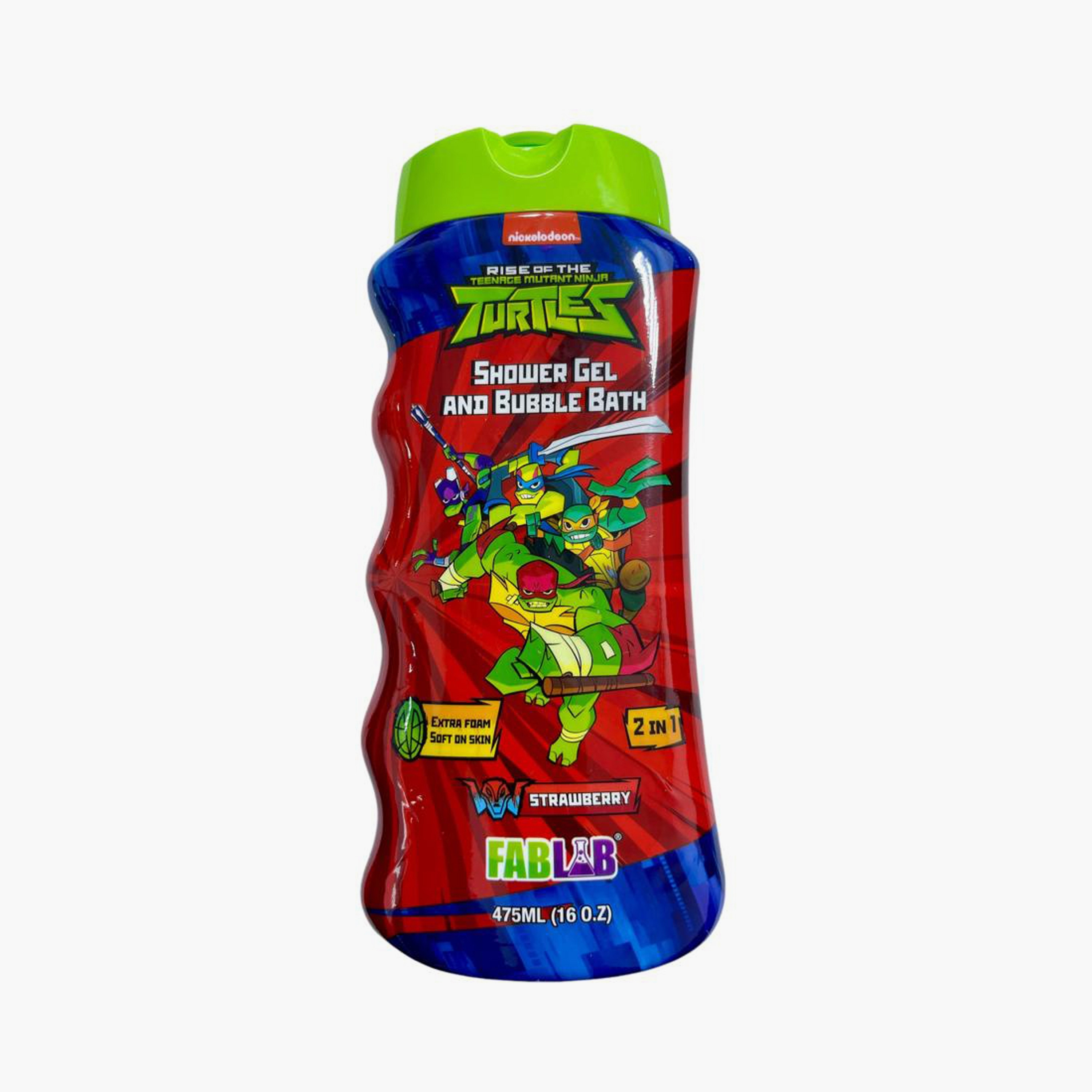 FabLab Nickelodeon Mutant Ninja Turtles Print Shower Gel & Bubble Bath - 475ml-baby-bathandcare-hairbodyskincare-image-1