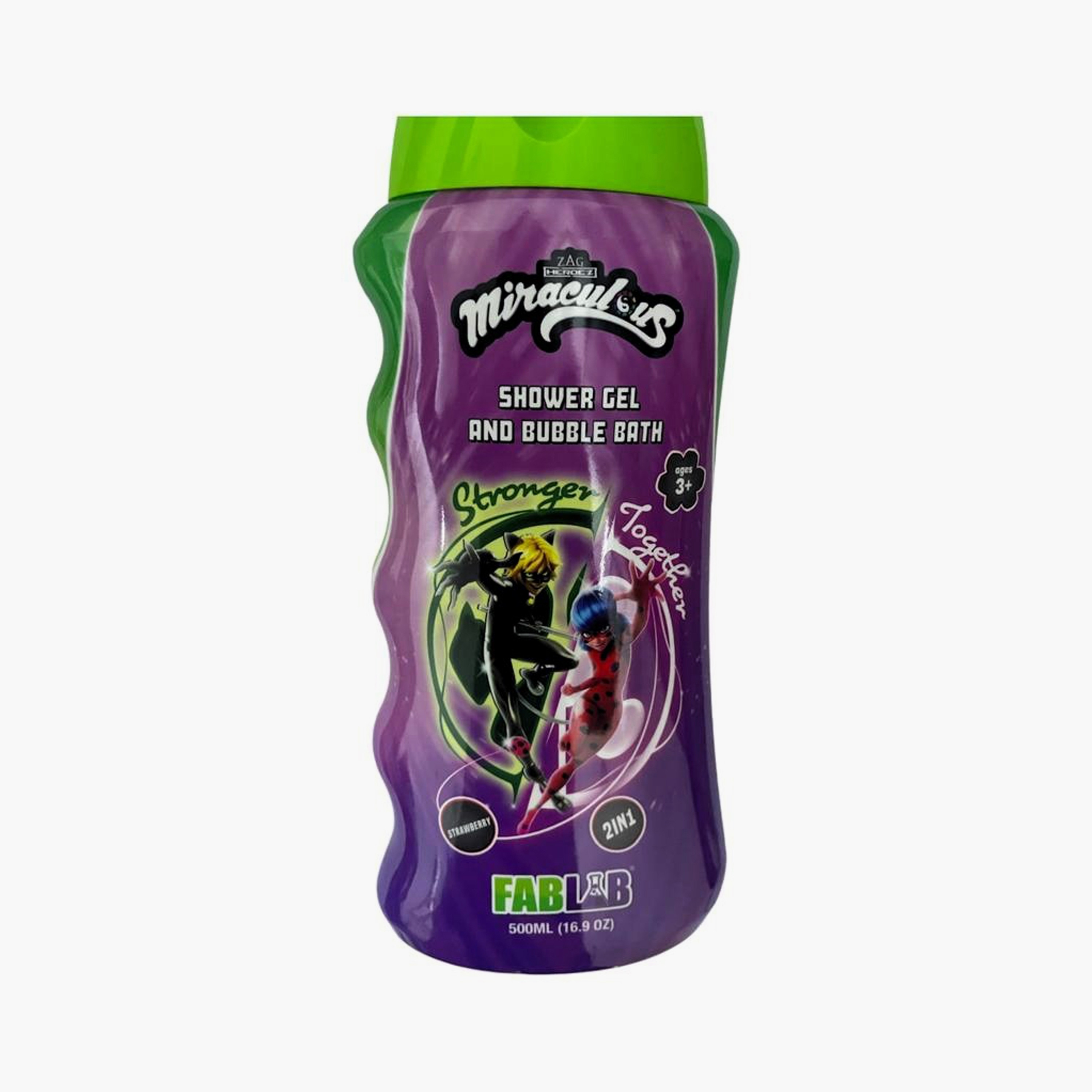 FabLab Nickelodeon Miraculous Print Shower Gel & Bubble Bath - 475ml-baby-bathandcare-hairbodyskincare-image-1