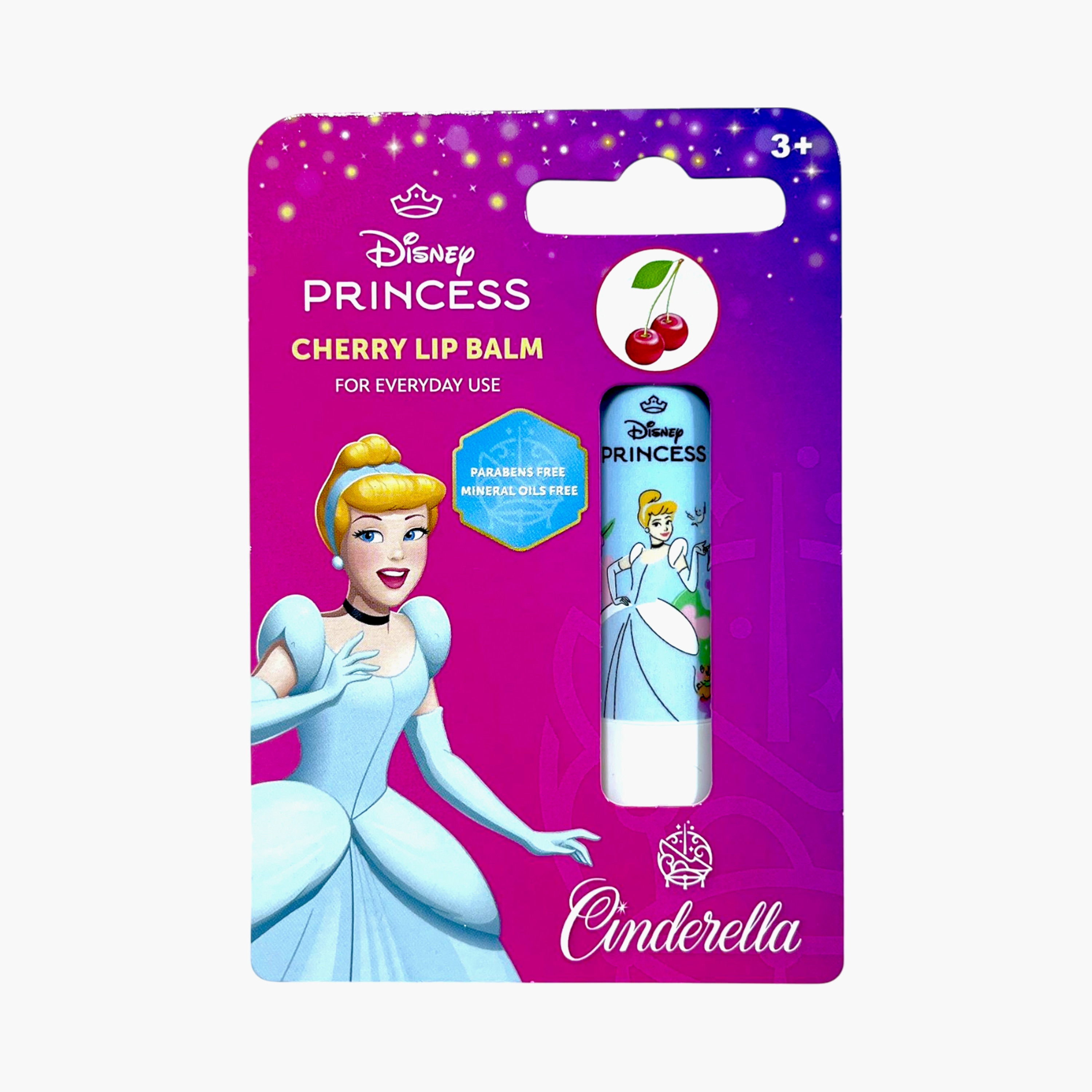 FabLab Disney Princess Cinderella Print Lip Balm Cherry - 4.5g-baby-bathandcare-hairbodyskincare-image-1