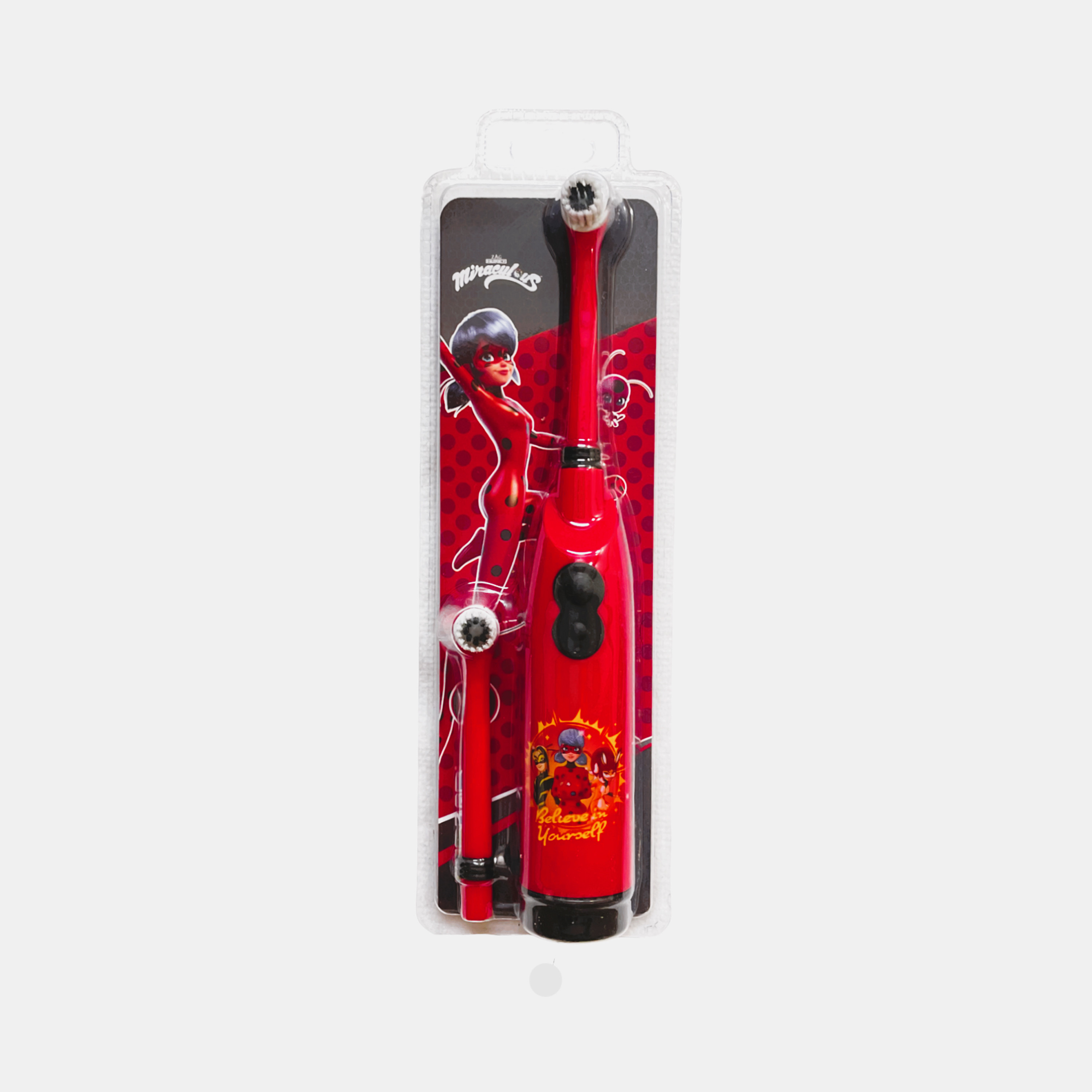 FabLab Miraculous Print Battery Operated Toothbrush with Spare Brush & Rubber Handle-baby-bathandcare-oralcare-image-1